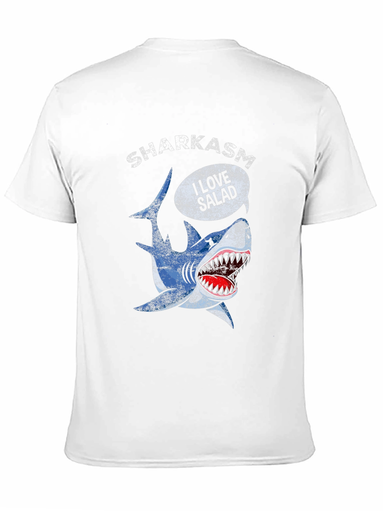 Sharkasm I Love Salad Black T-Shirt