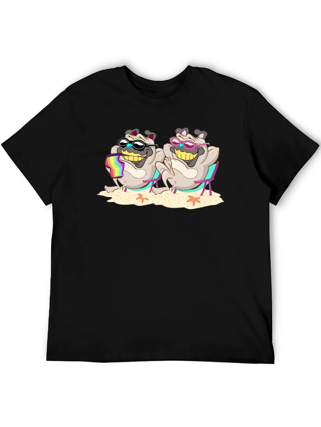 Pug Life Black T-Shirt- Sun Sand & Style!