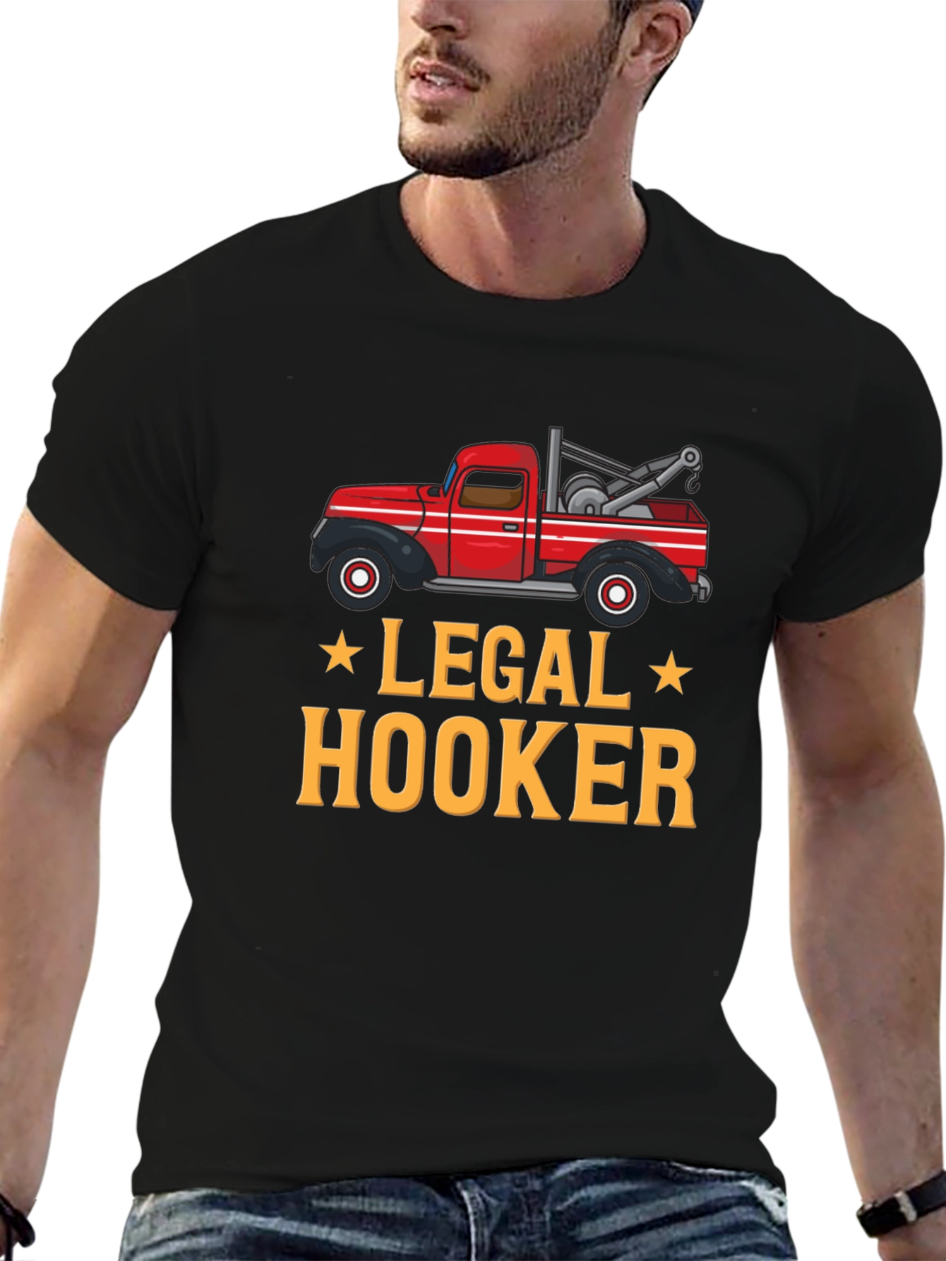 Legal Hooker Tow Truck Graphic T-Shirt
