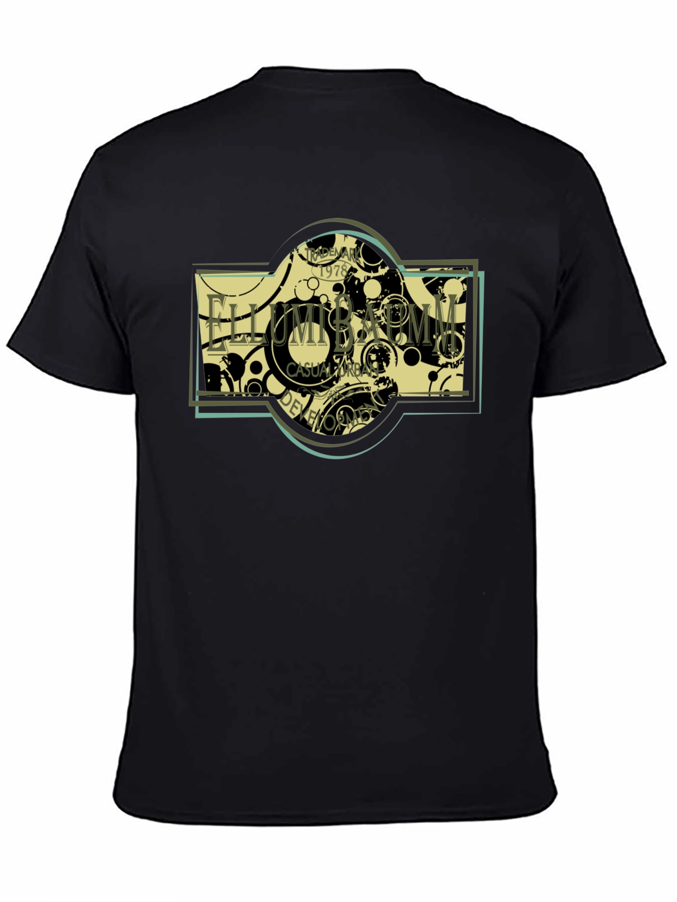 Ellumbamm Urban Casual T-Shirt - Black Cotton Tee
