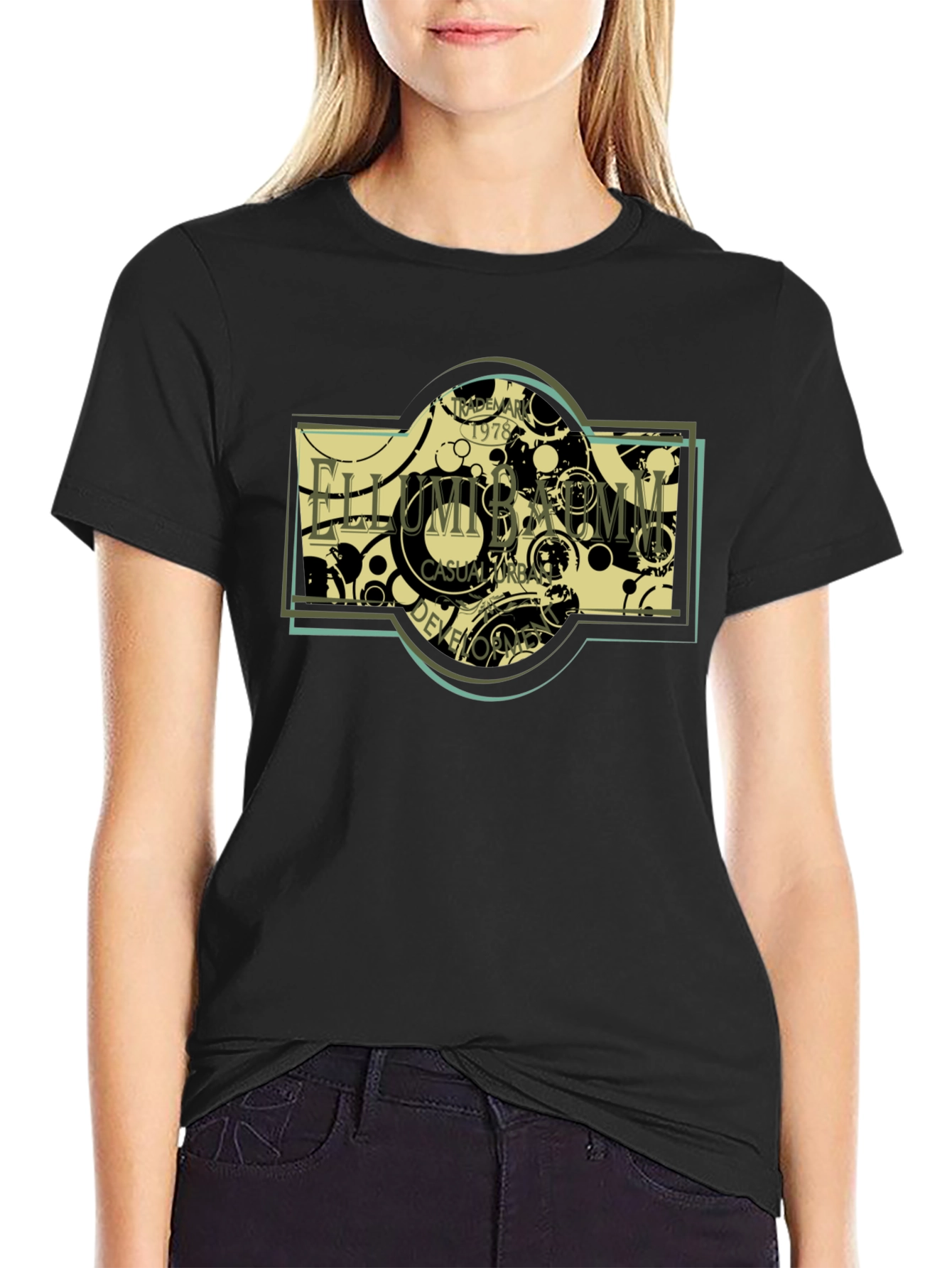 Ellumbamm Urban Casual T-Shirt - Black Cotton Tee