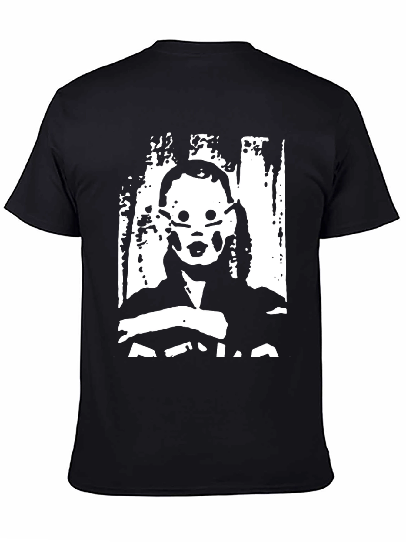 Abstract Graphic Print Black T-Shirt