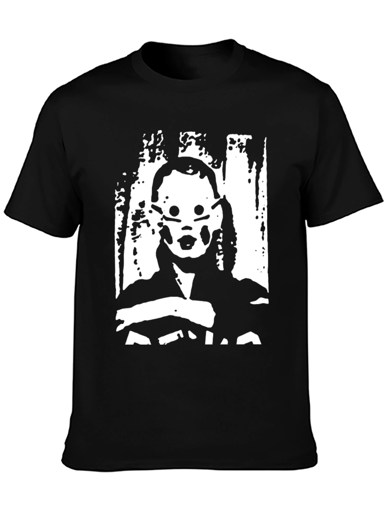 Abstract Graphic Print Black T-Shirt