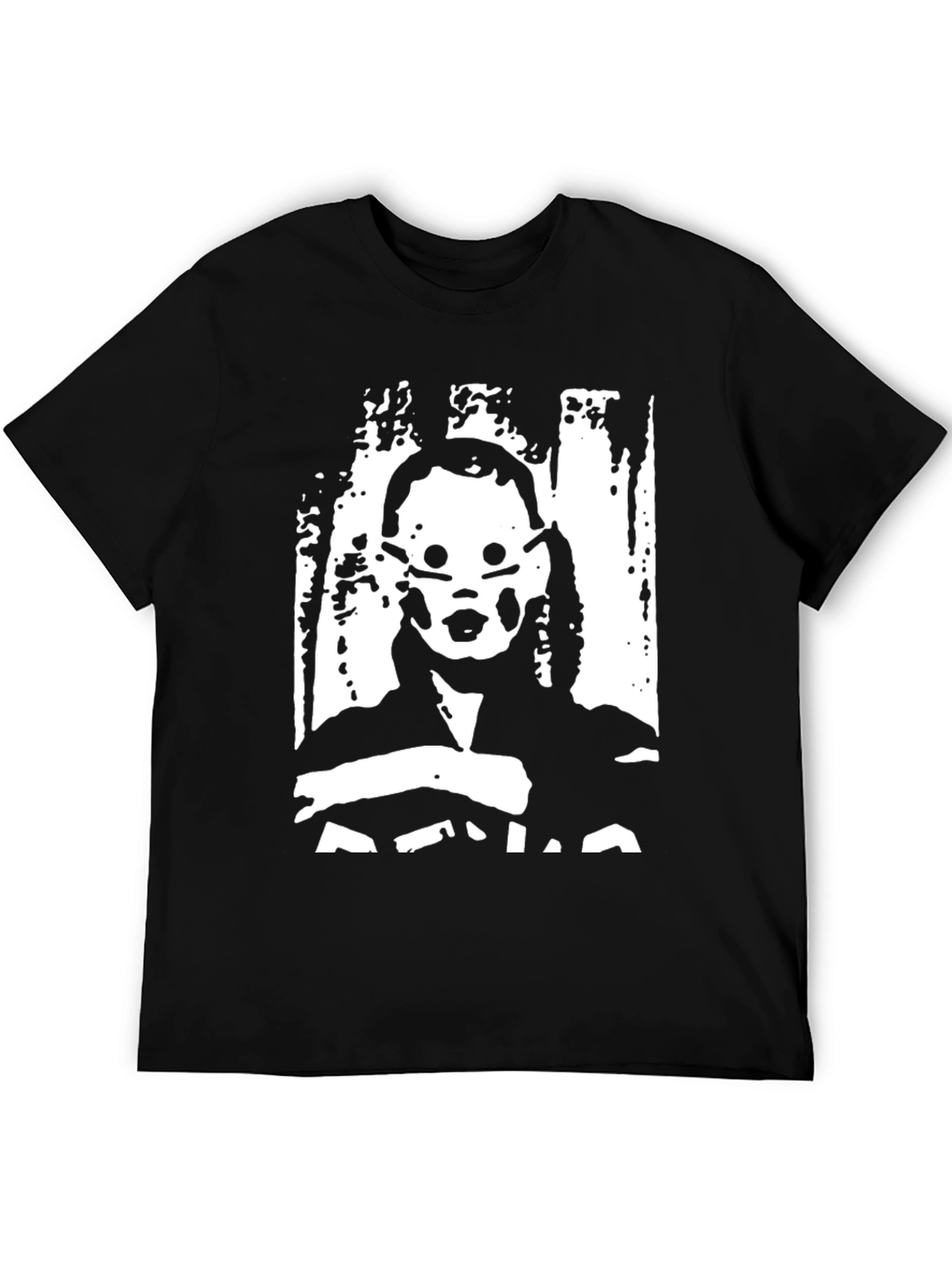 Abstract Graphic Print Black T-Shirt