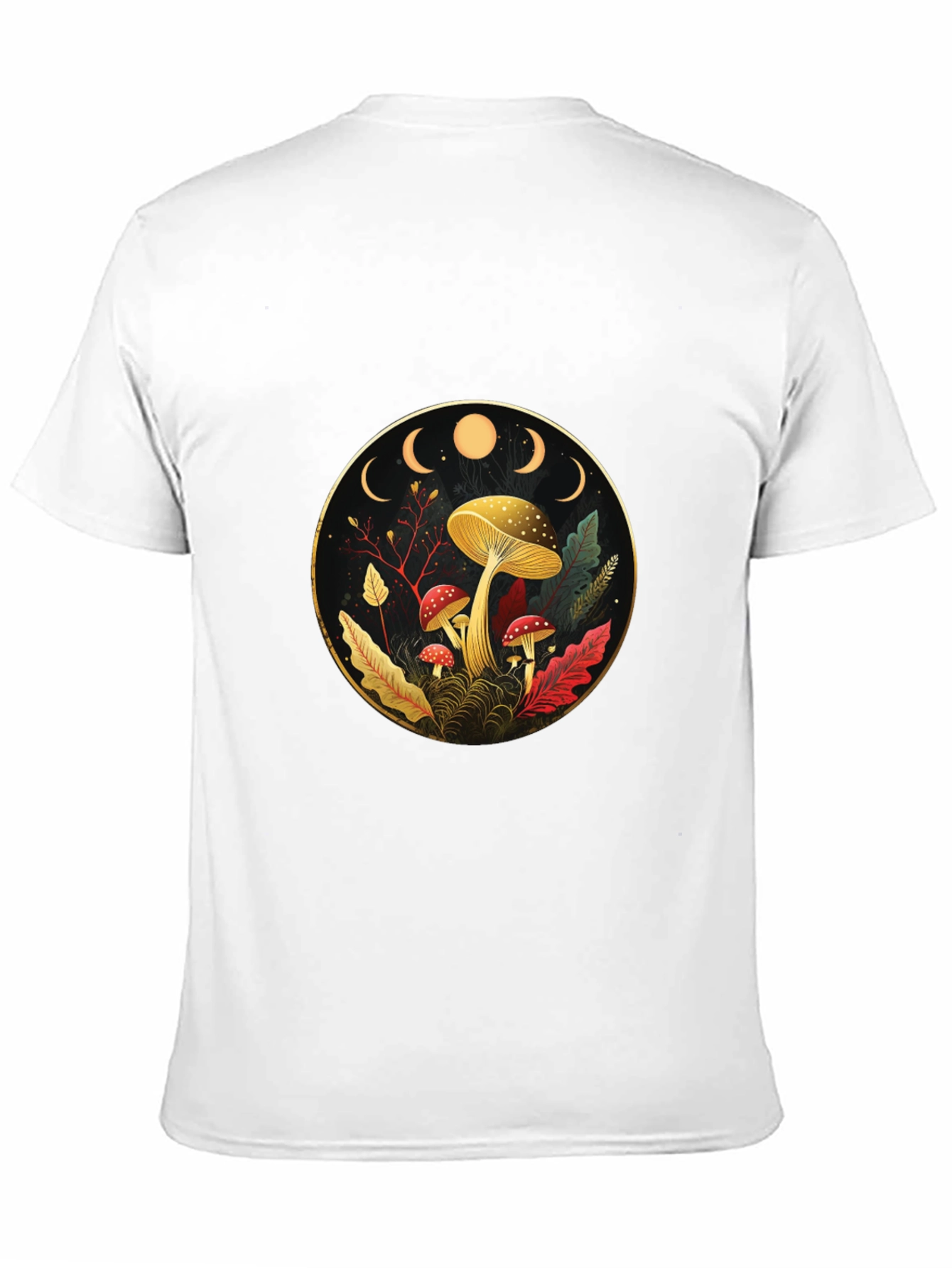 Mystical Mushroom Moon Phase Graphic Tee