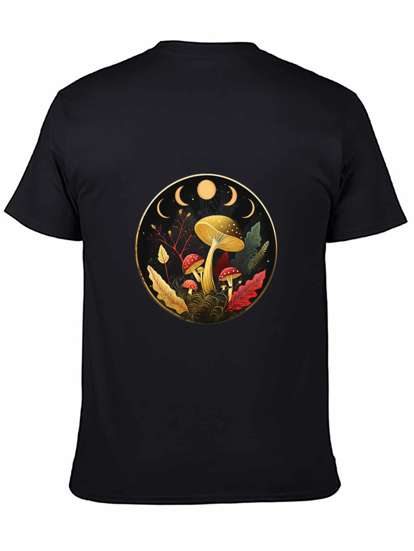 Mystical Mushroom Moon Phase Graphic Tee