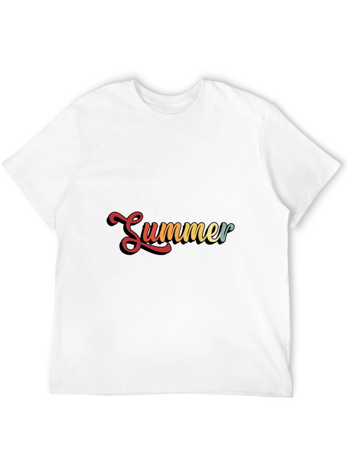 Retro Summer Graphic Black T-Shirt