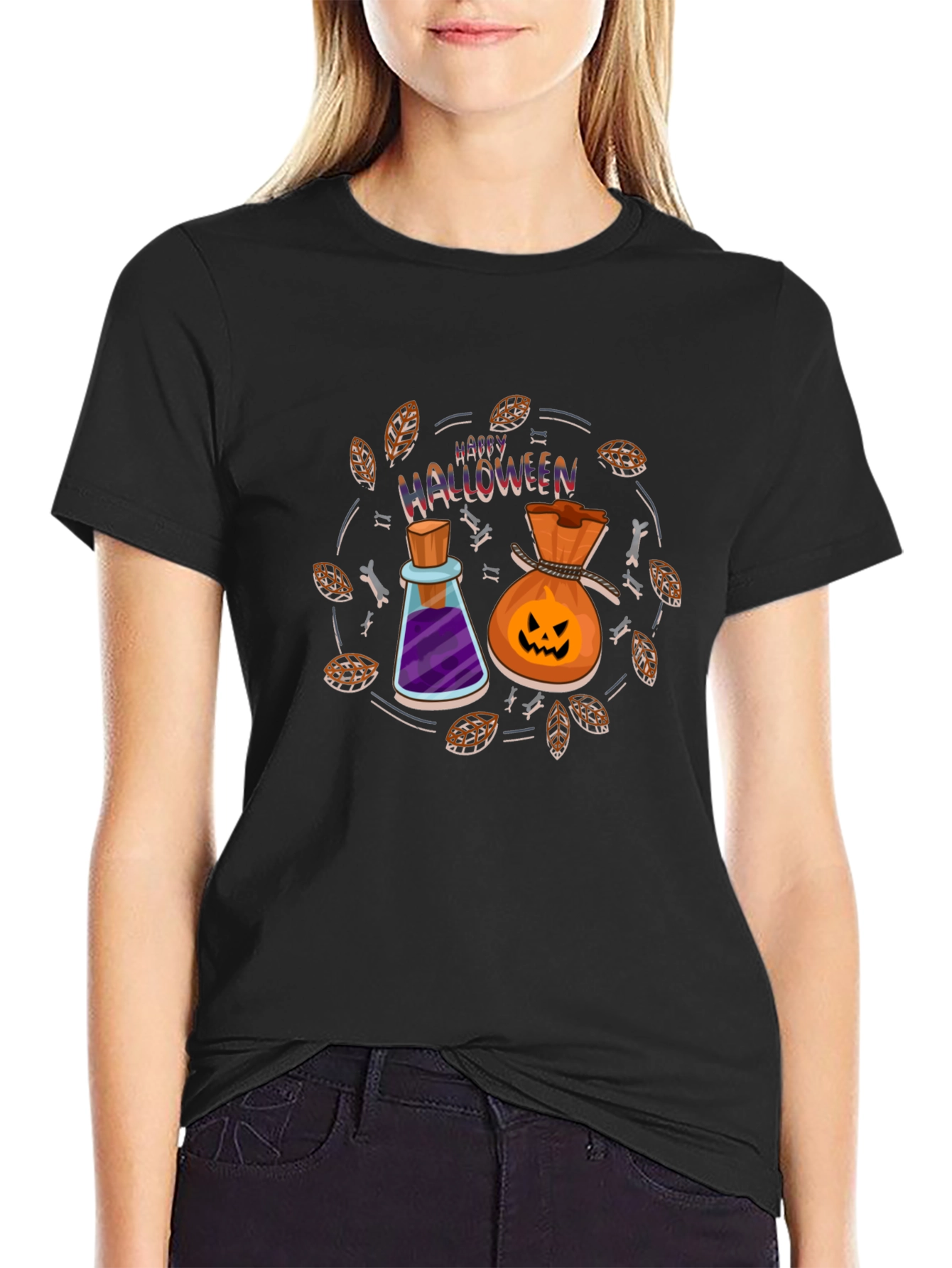 Halloween Themed Graphic T-shirt