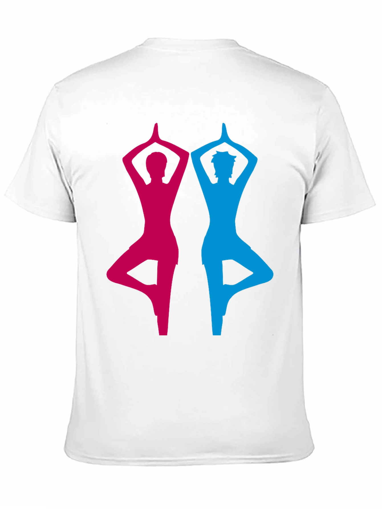 Yoga Pose Graphic Tee - Unisex Black Cotton T-Shirt