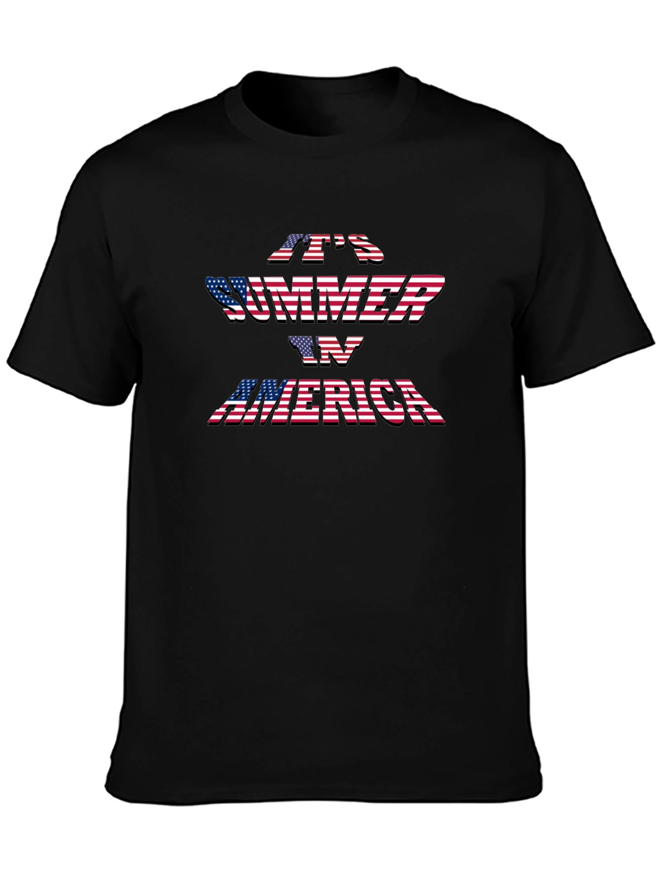 Its Summer in America Black T-Shirt