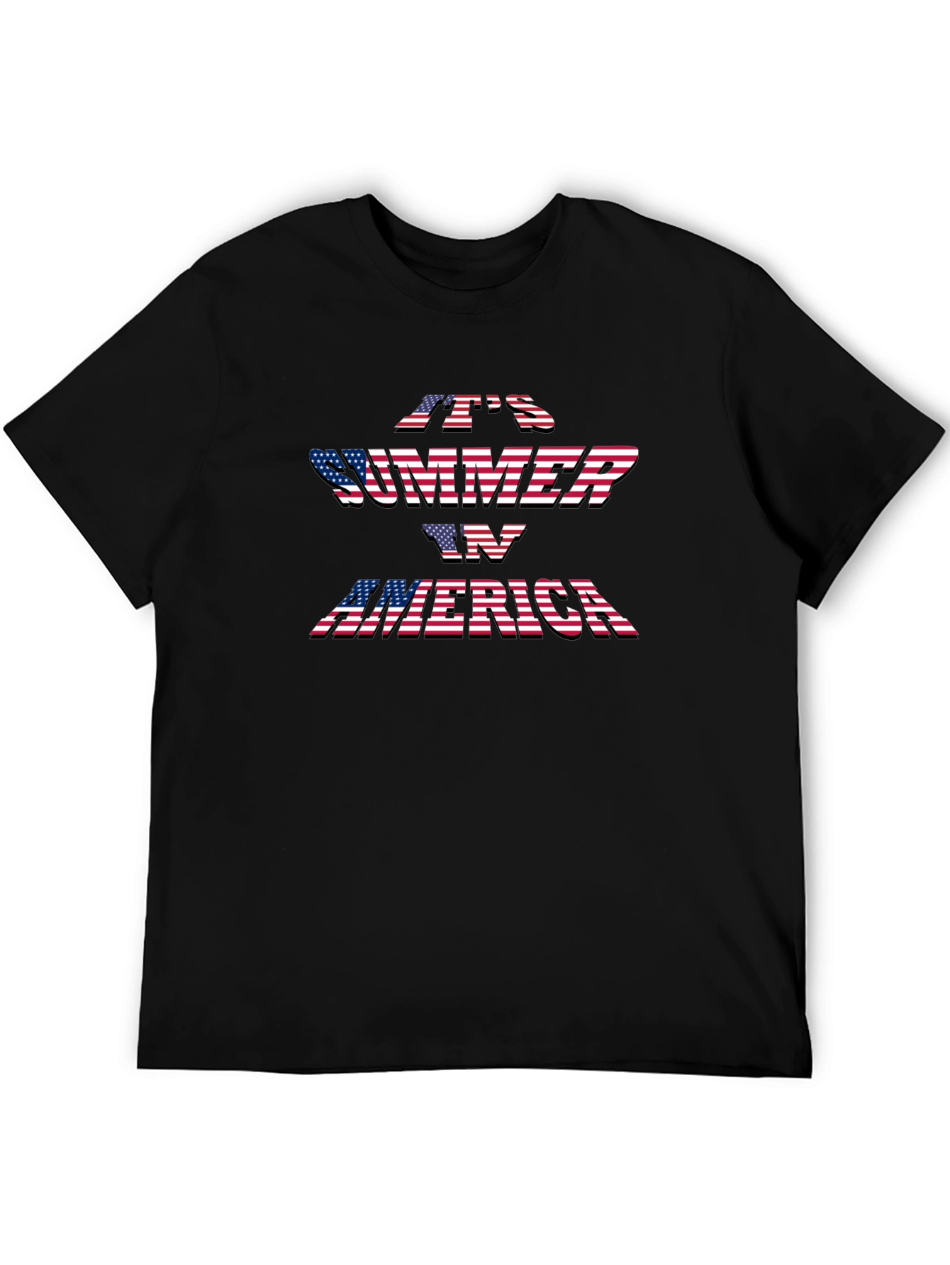 Its Summer in America Black T-Shirt