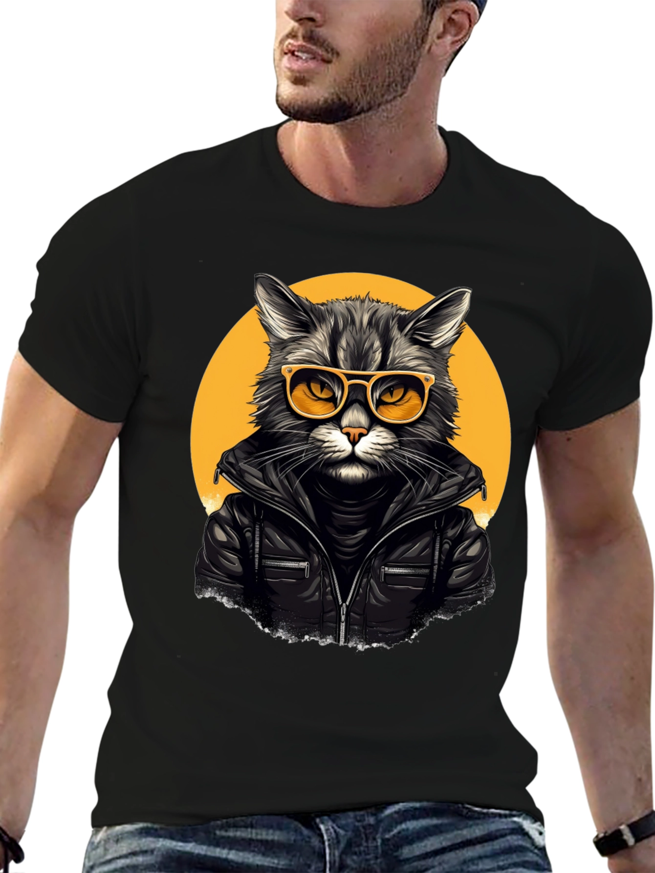 Cool Cat Biker T-Shirt