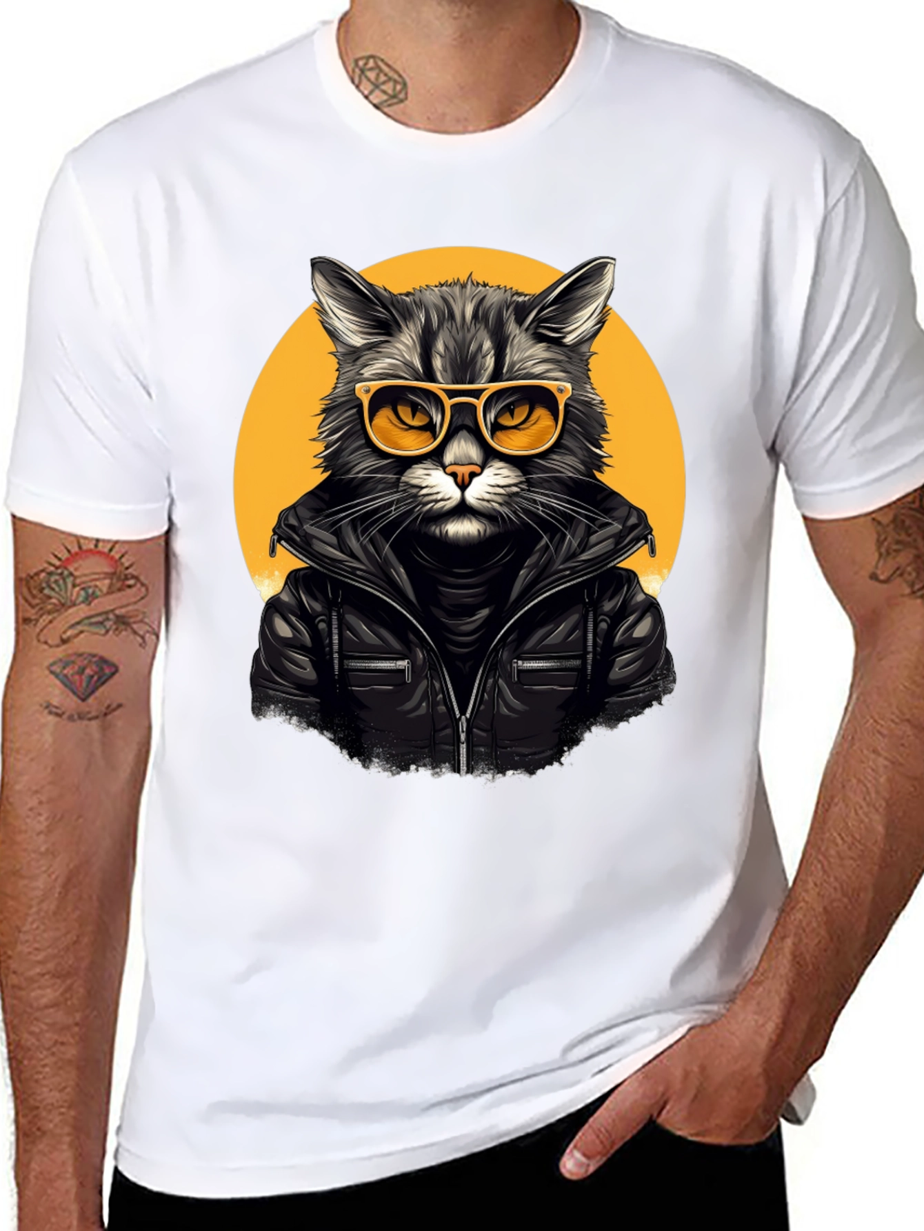 Cool Cat Biker T-Shirt