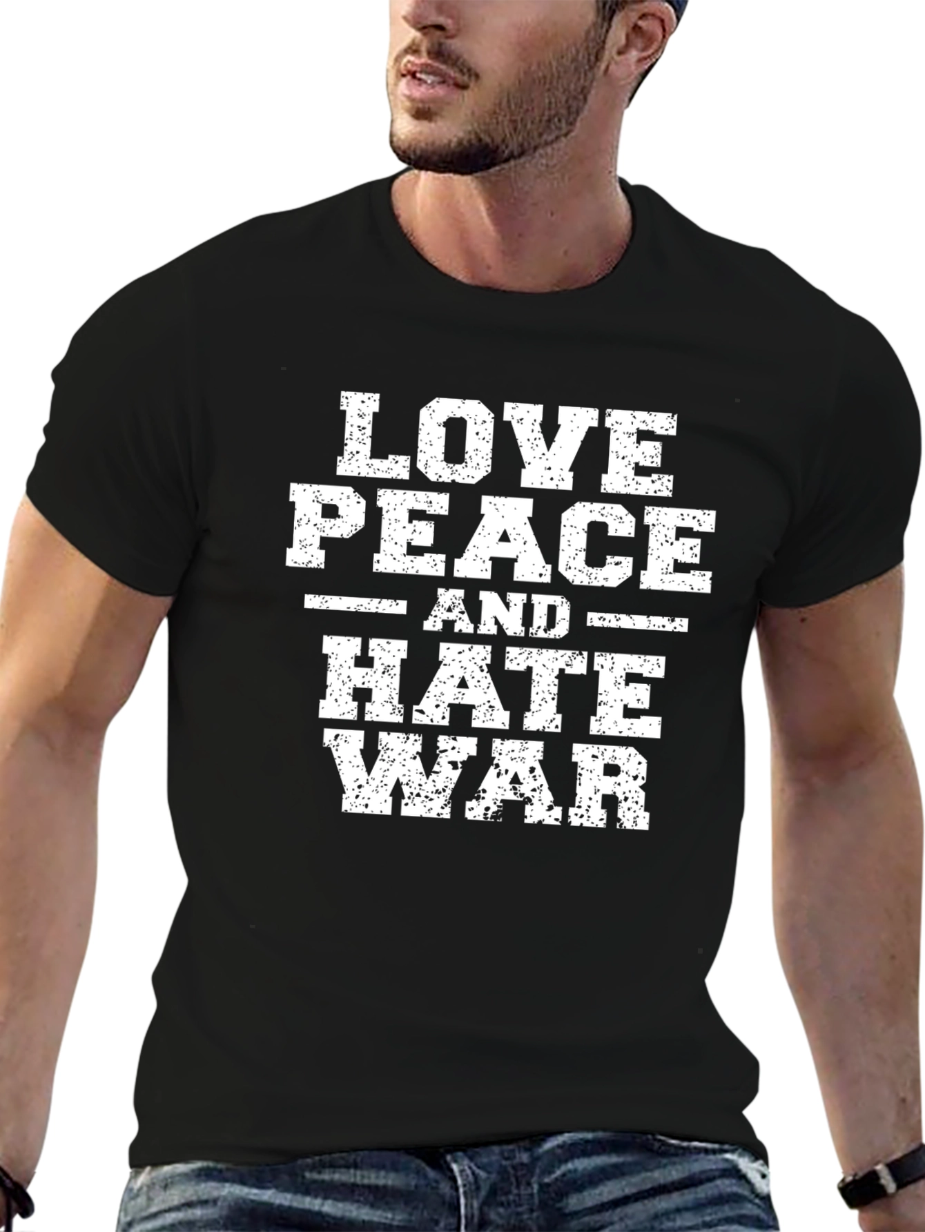 Love Peace Hate War Graphic T-Shirt