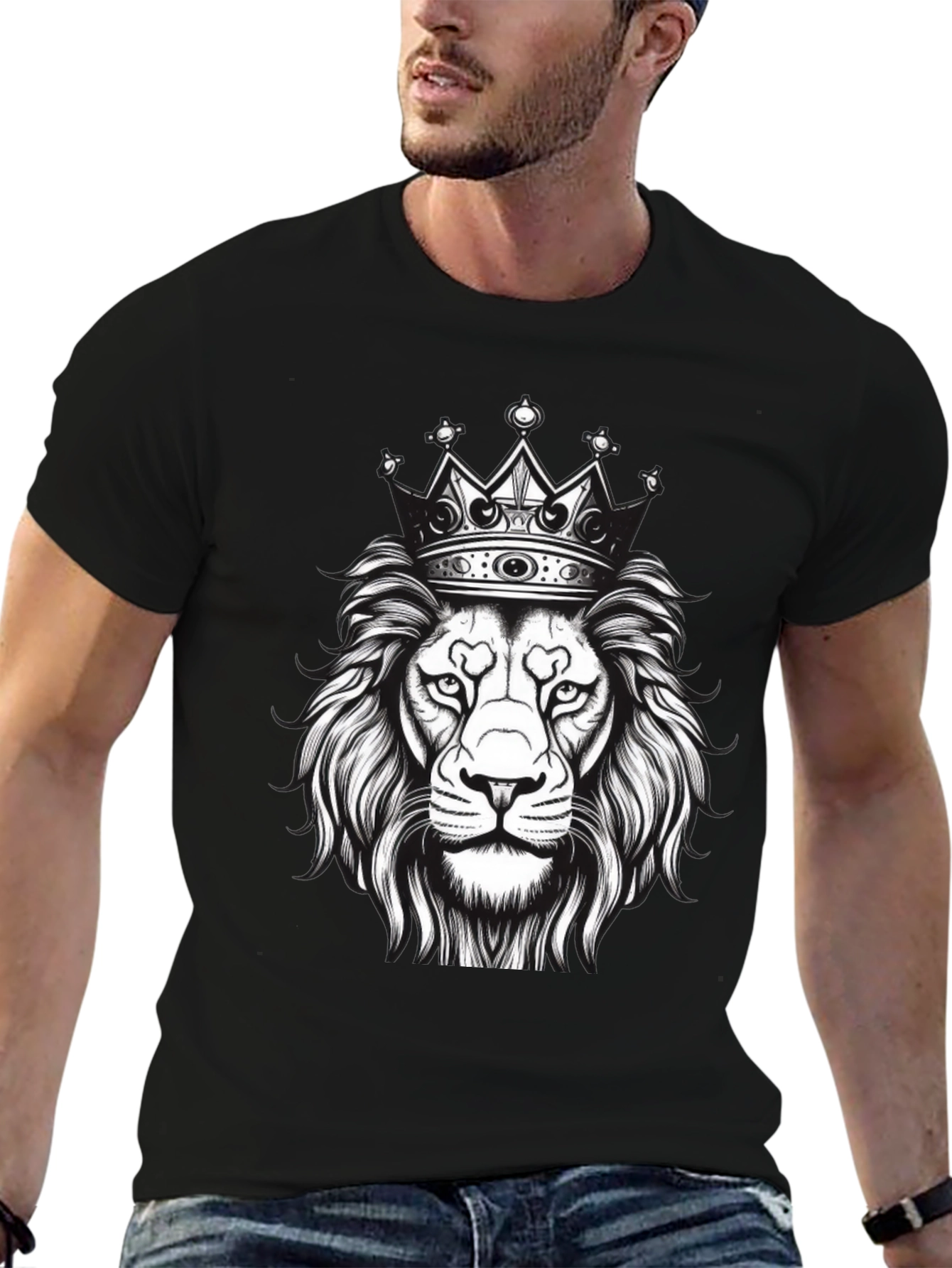 King Lion Graphic Tee - Black T-Shirt