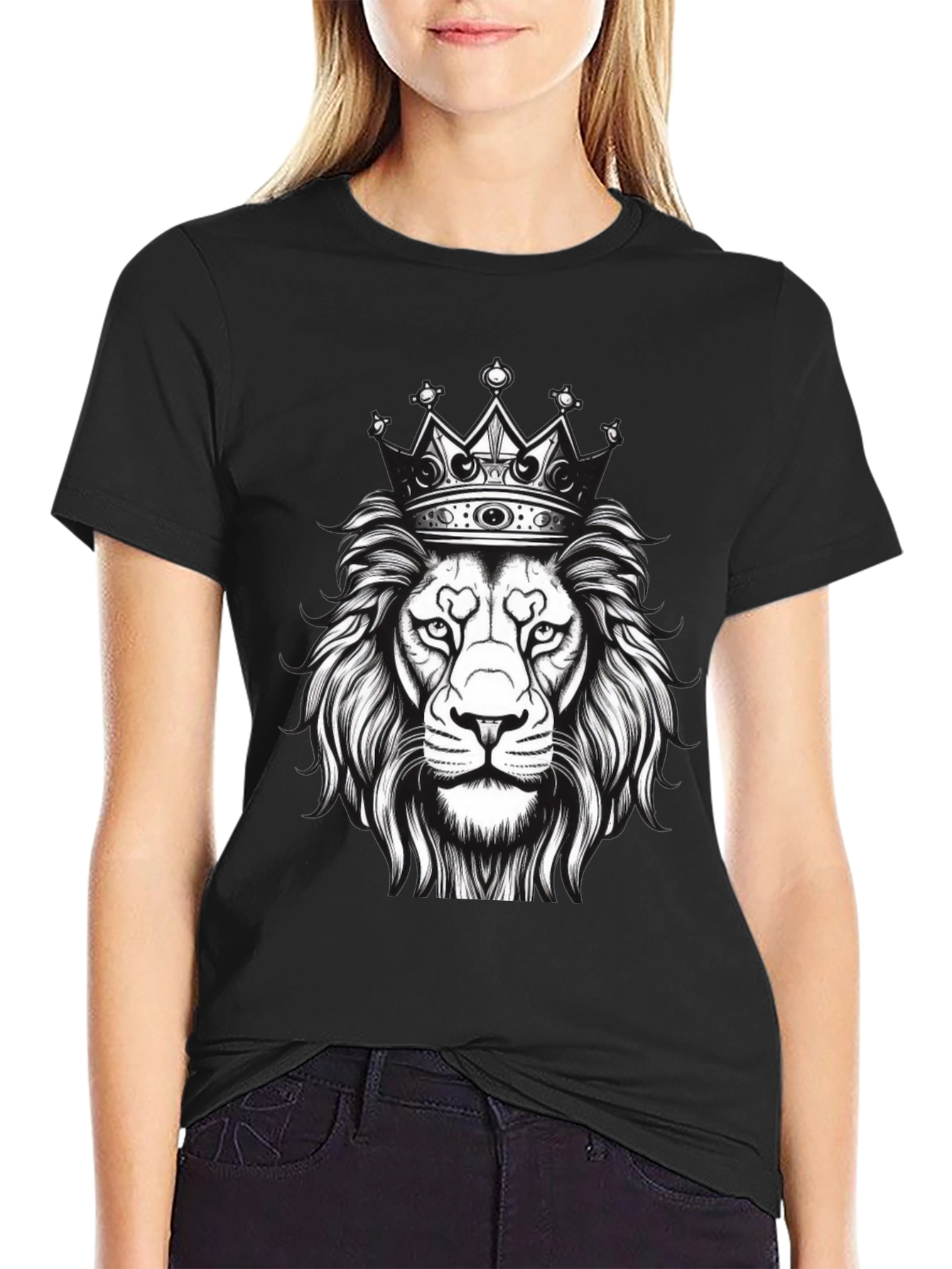King Lion Graphic Tee - Black T-Shirt