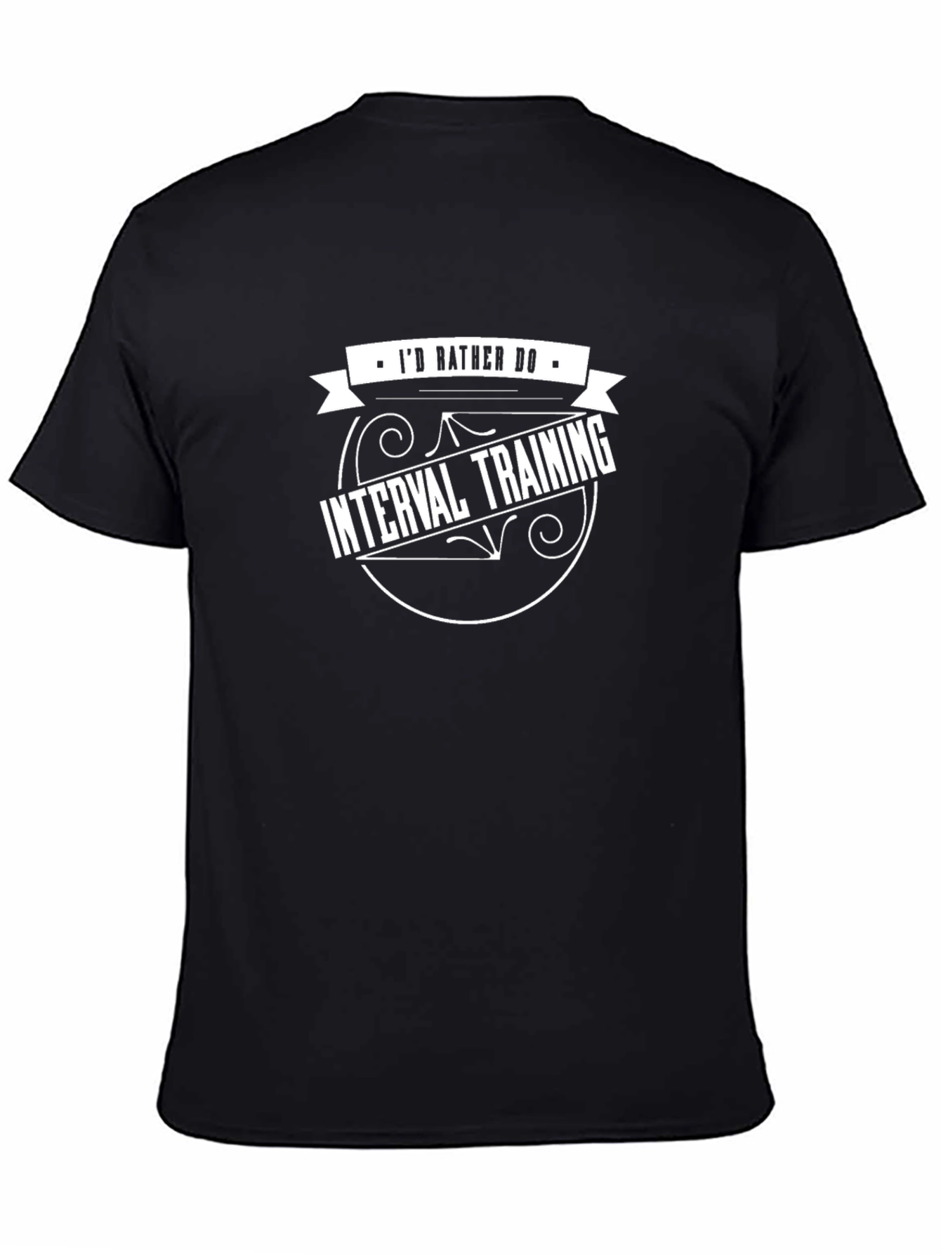 Interval Training Graphic Tee - Black Cotton