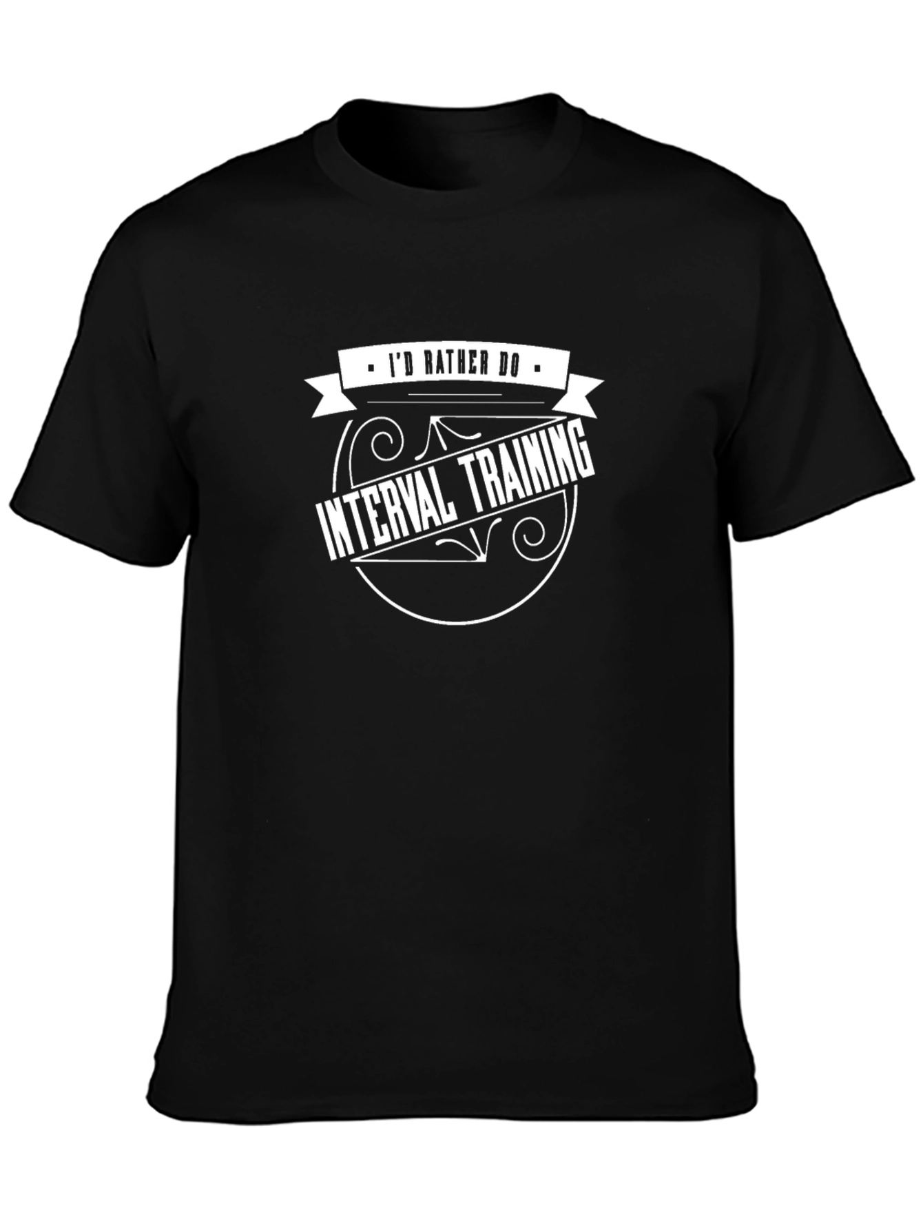 Interval Training Graphic Tee - Black Cotton