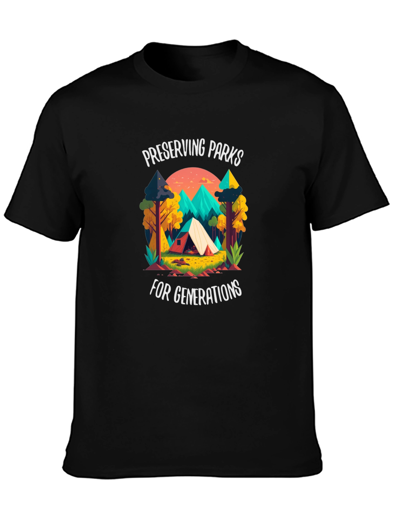 Preserving Parks Tee - Camping Adventure