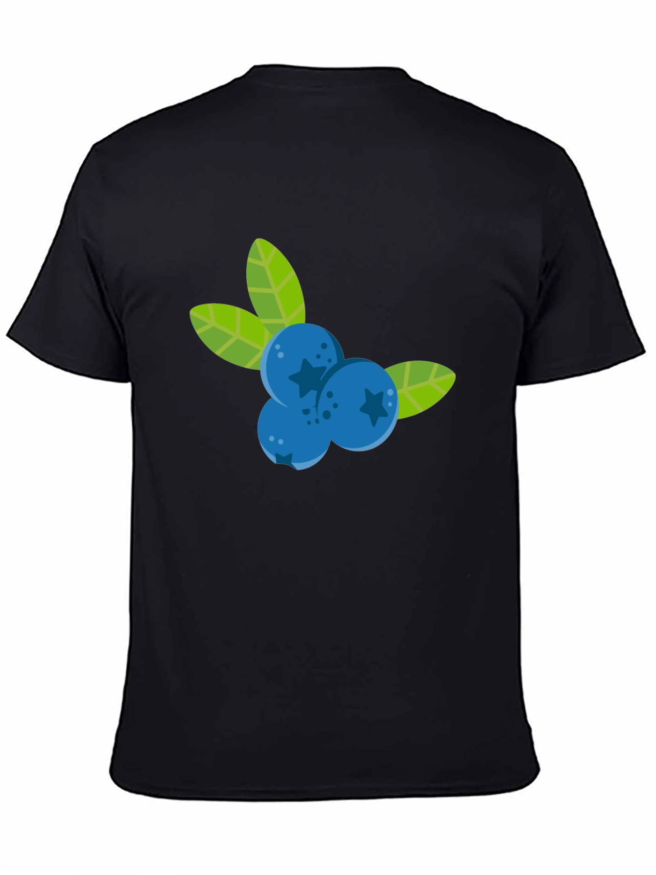 Blueberry Graphic Black T-Shirt - Fruit Design