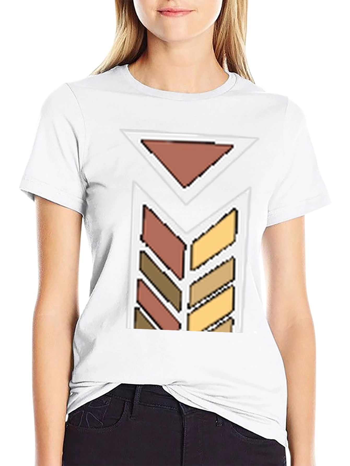 Geometric Arrow Graphic Print Tee