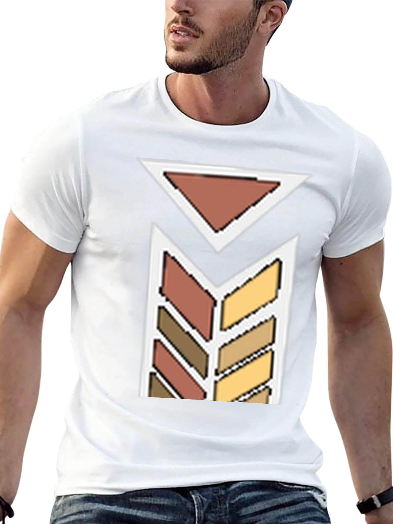 Geometric Arrow Graphic Print Tee