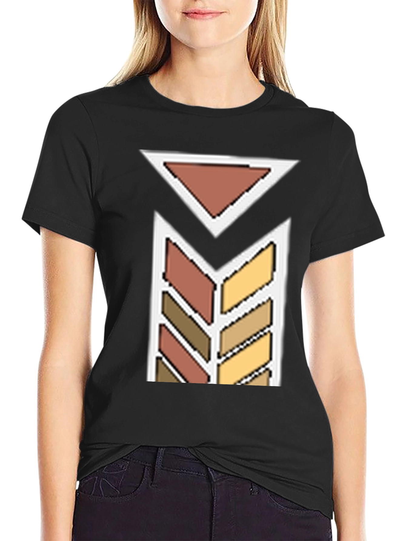Geometric Arrow Graphic Print Tee
