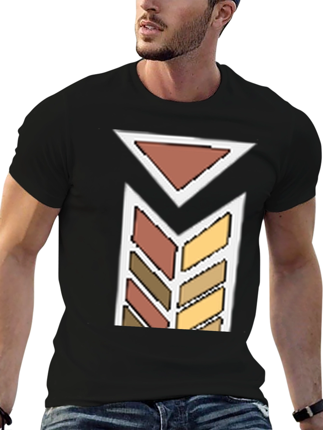Geometric Arrow Graphic Print Tee