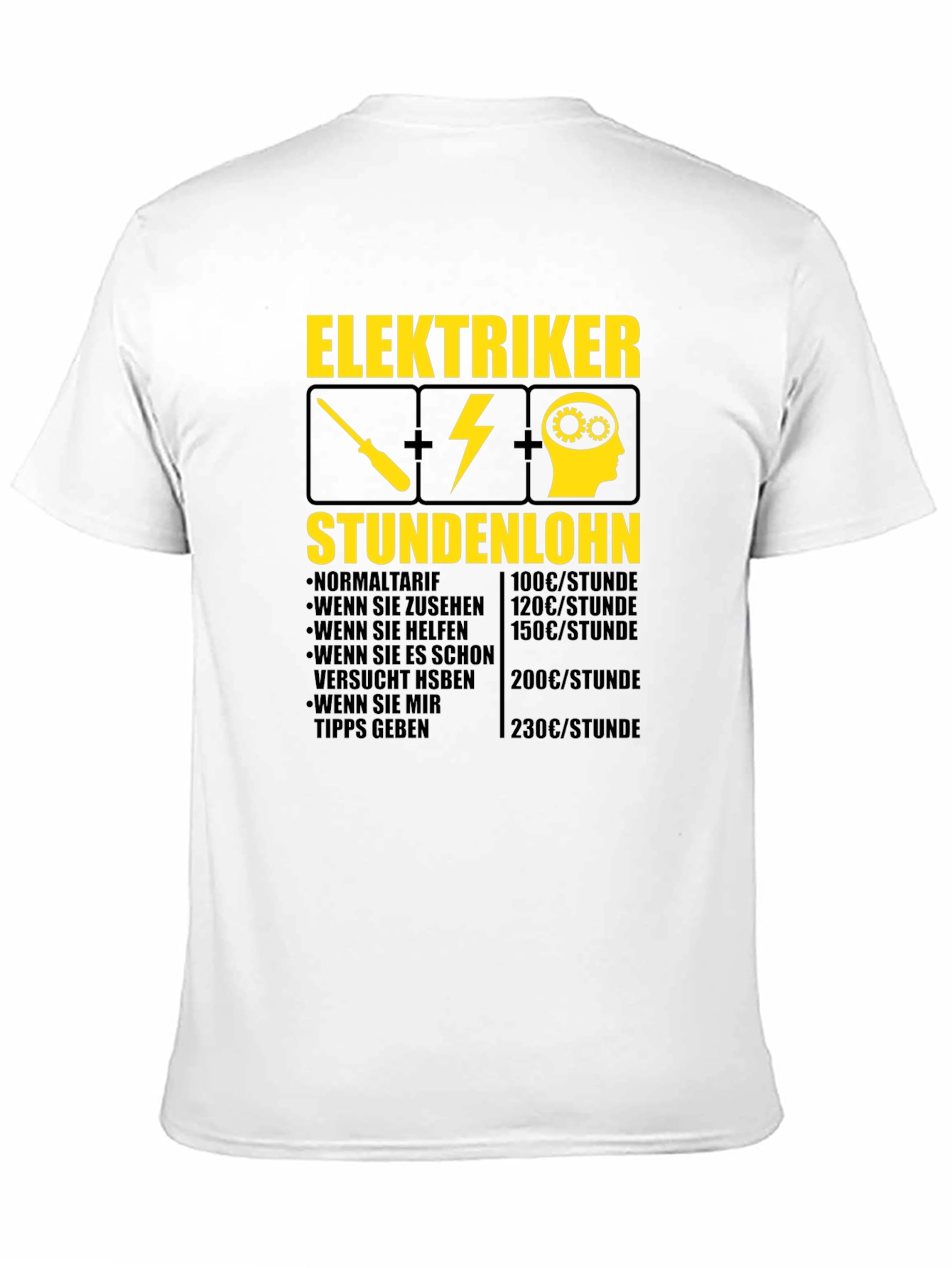 Elektriker Hourly Rate Graphic Tee