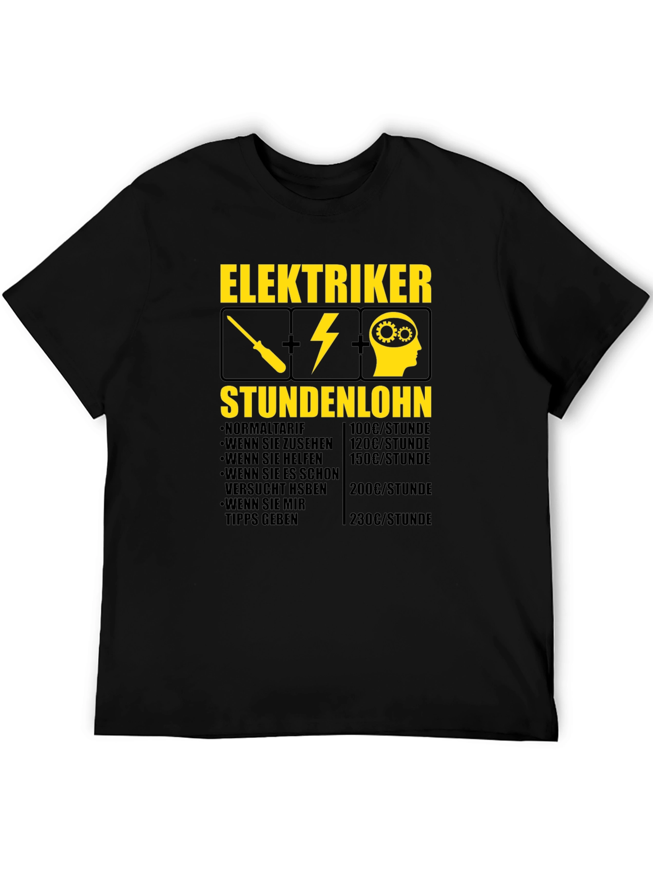 Elektriker Hourly Rate Graphic Tee