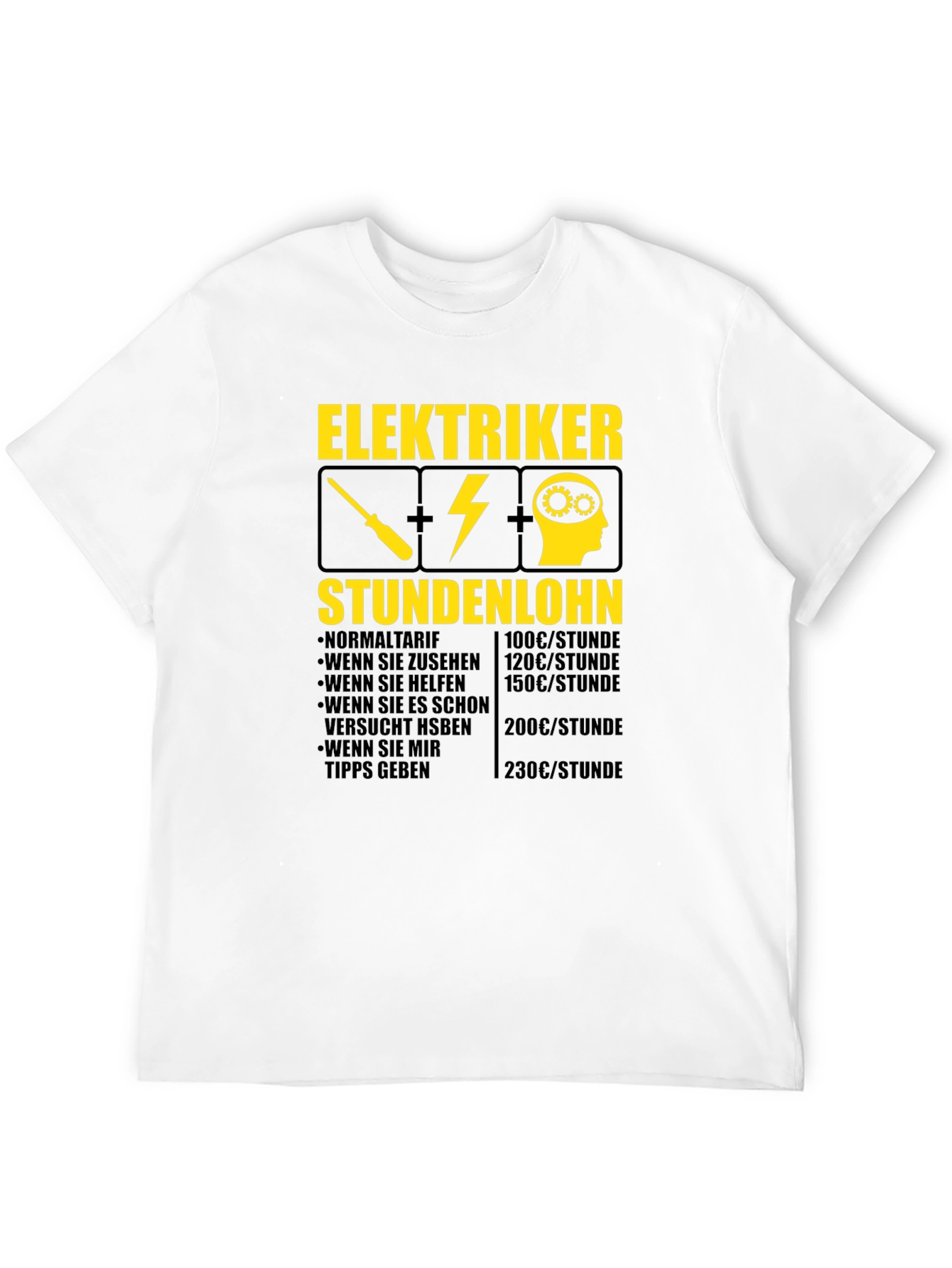 Elektriker Hourly Rate Graphic Tee