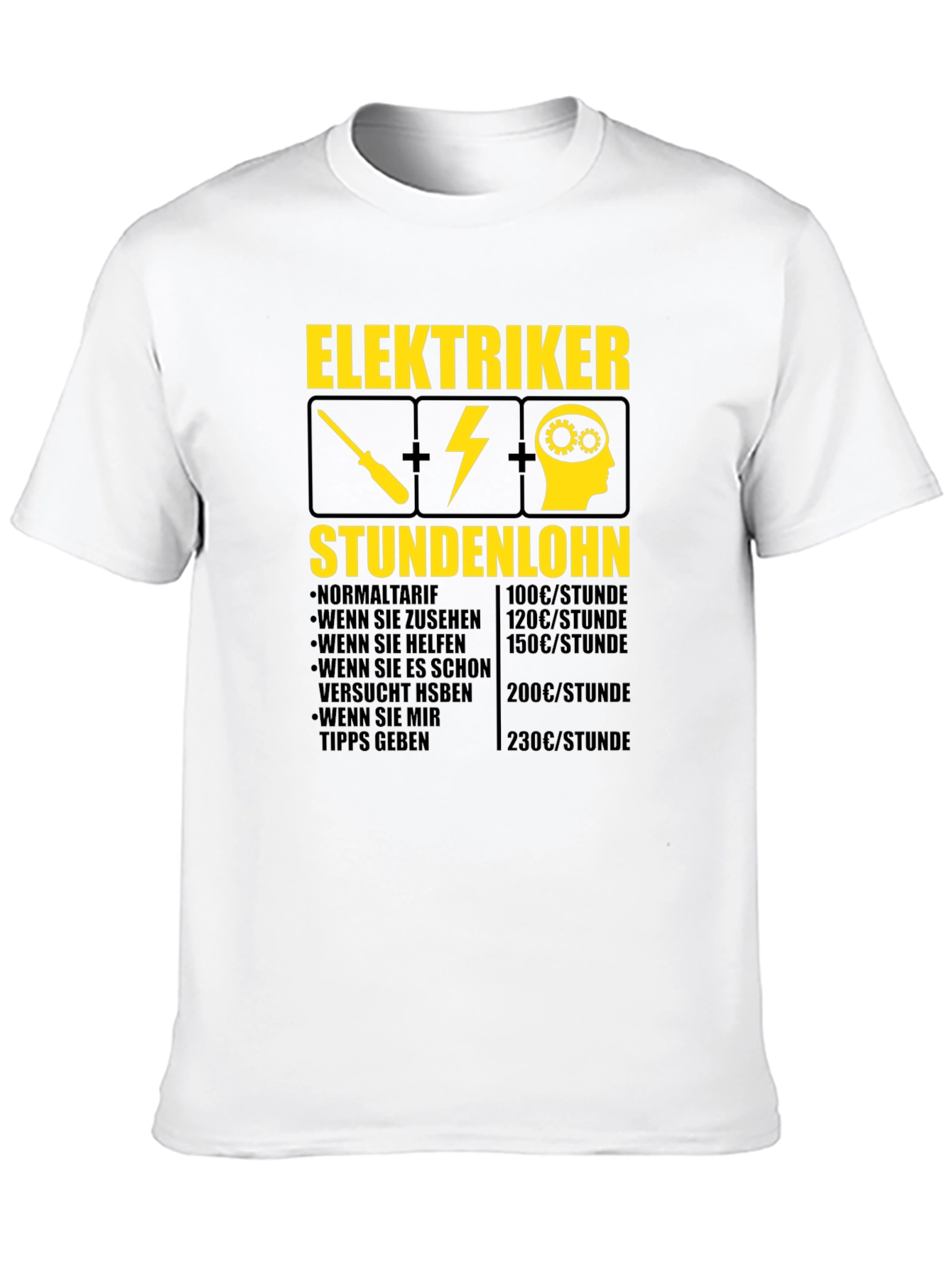 Elektriker Hourly Rate Graphic Tee