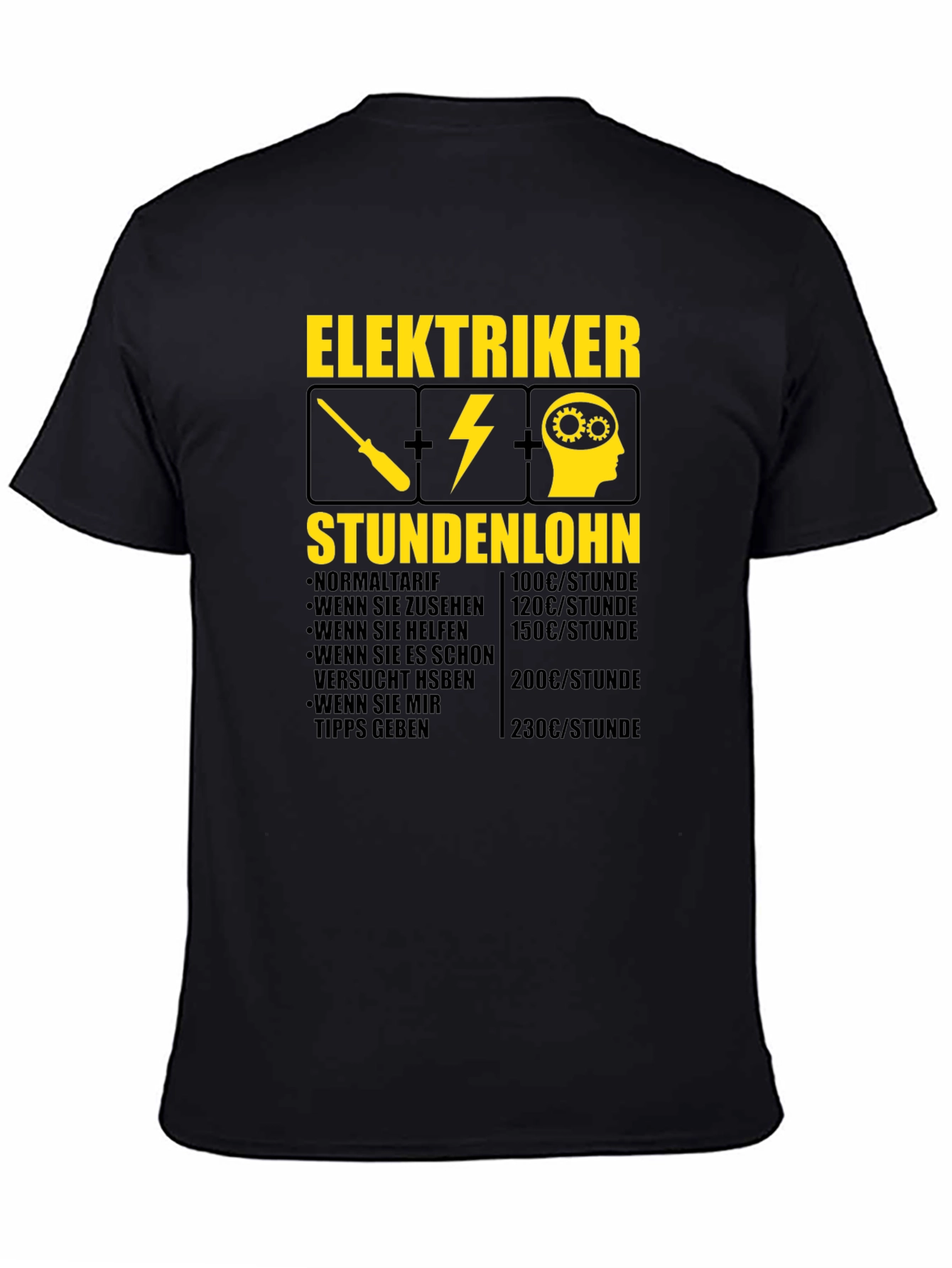 Elektriker Hourly Rate Graphic Tee