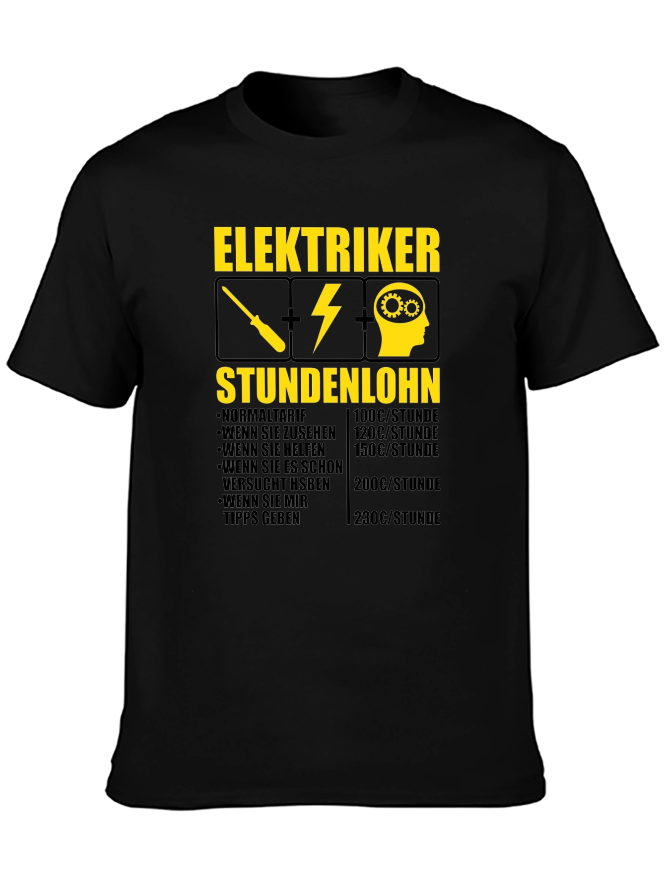 Elektriker Hourly Rate Graphic Tee