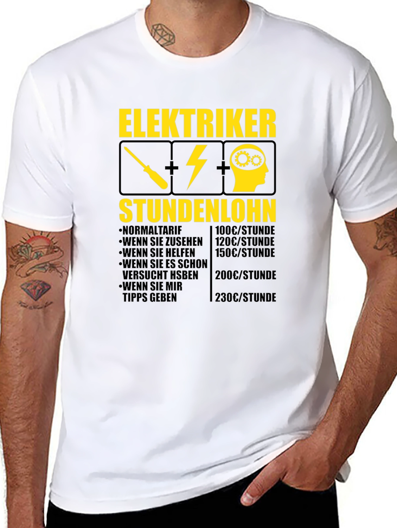 Elektriker Hourly Rate Graphic Tee