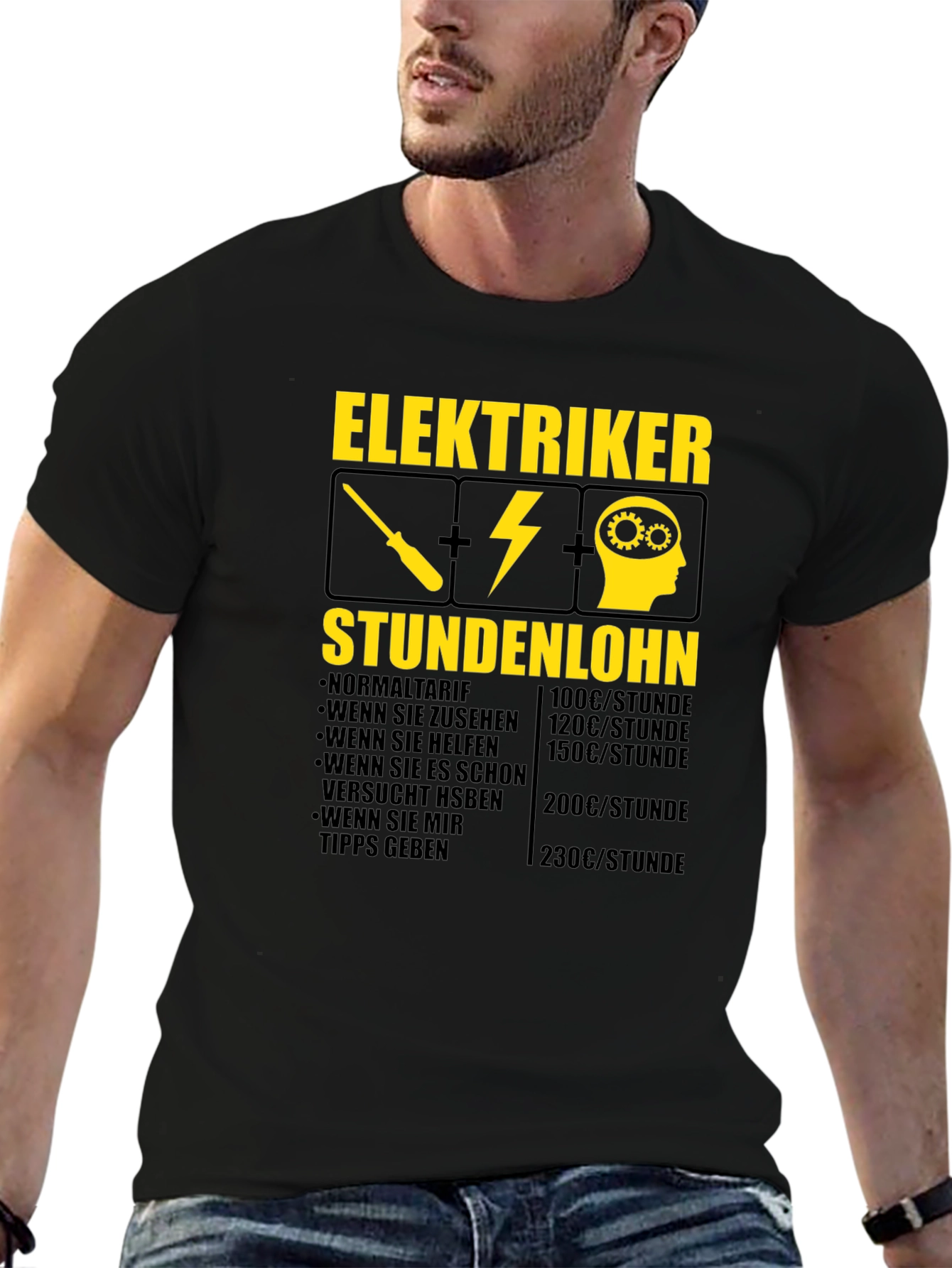 Elektriker Hourly Rate Graphic Tee