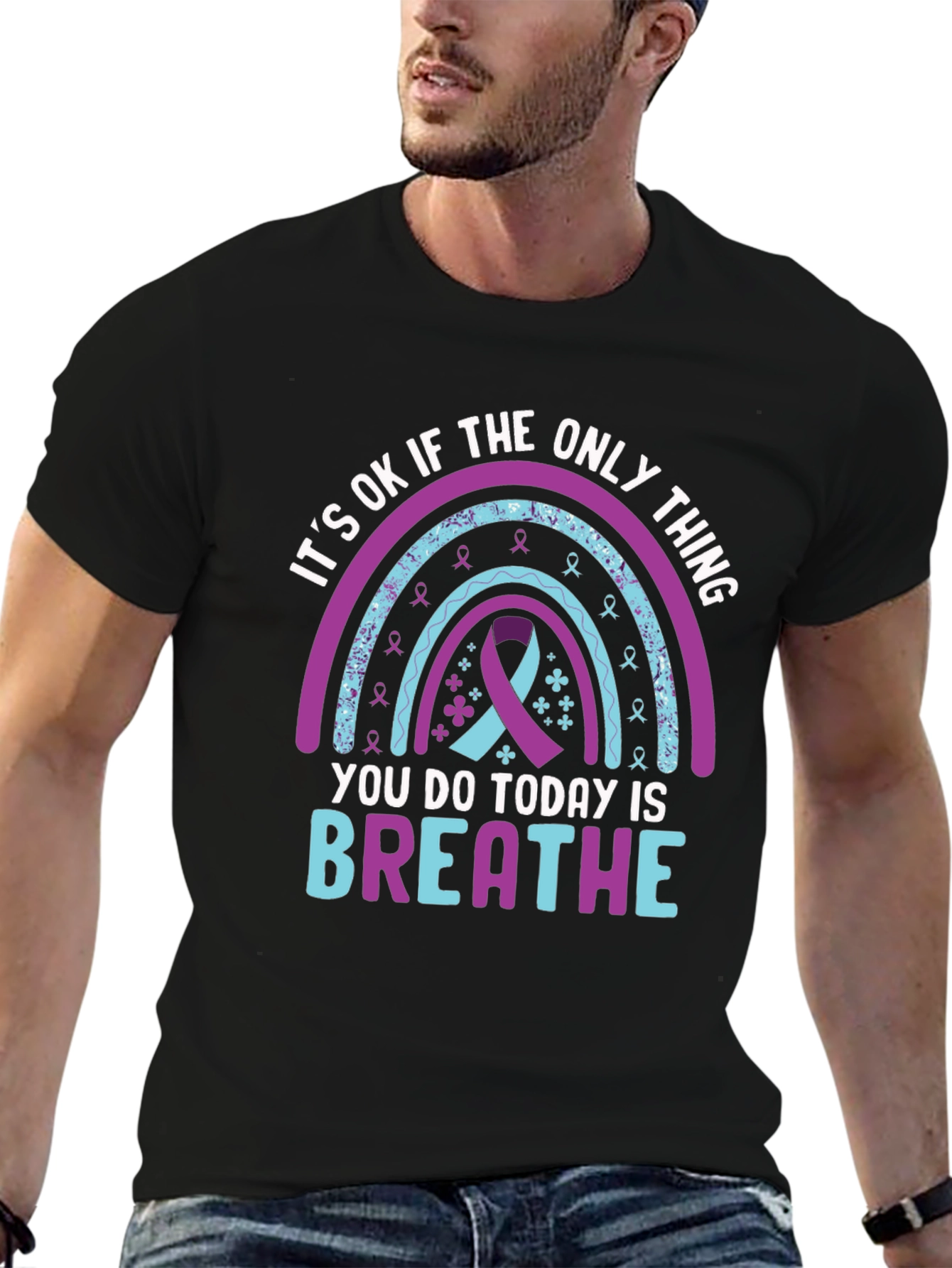 Its OK To Breathe Rainbow T-Shirt