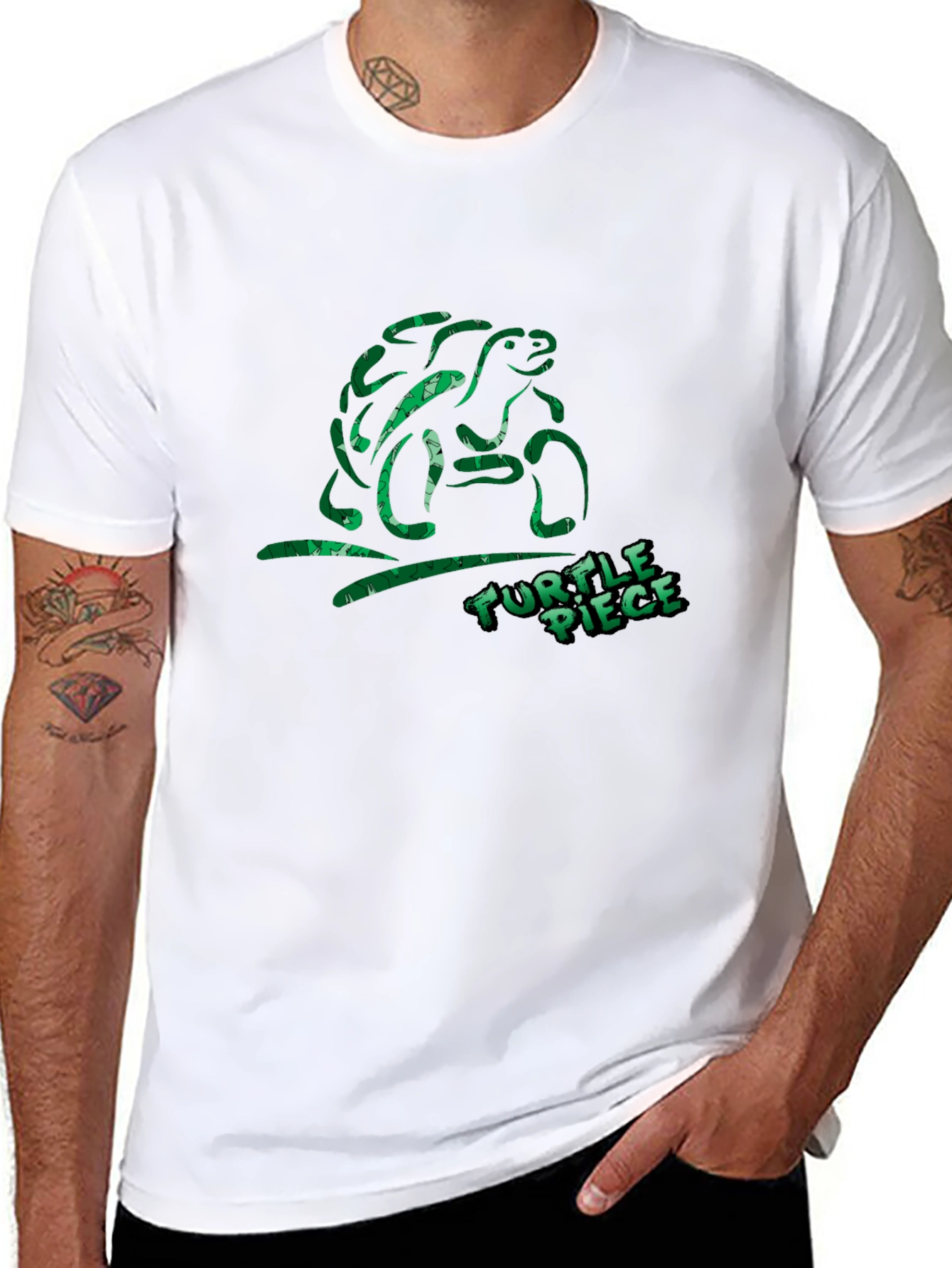 Turtle Piece T-Shirt - Green Design