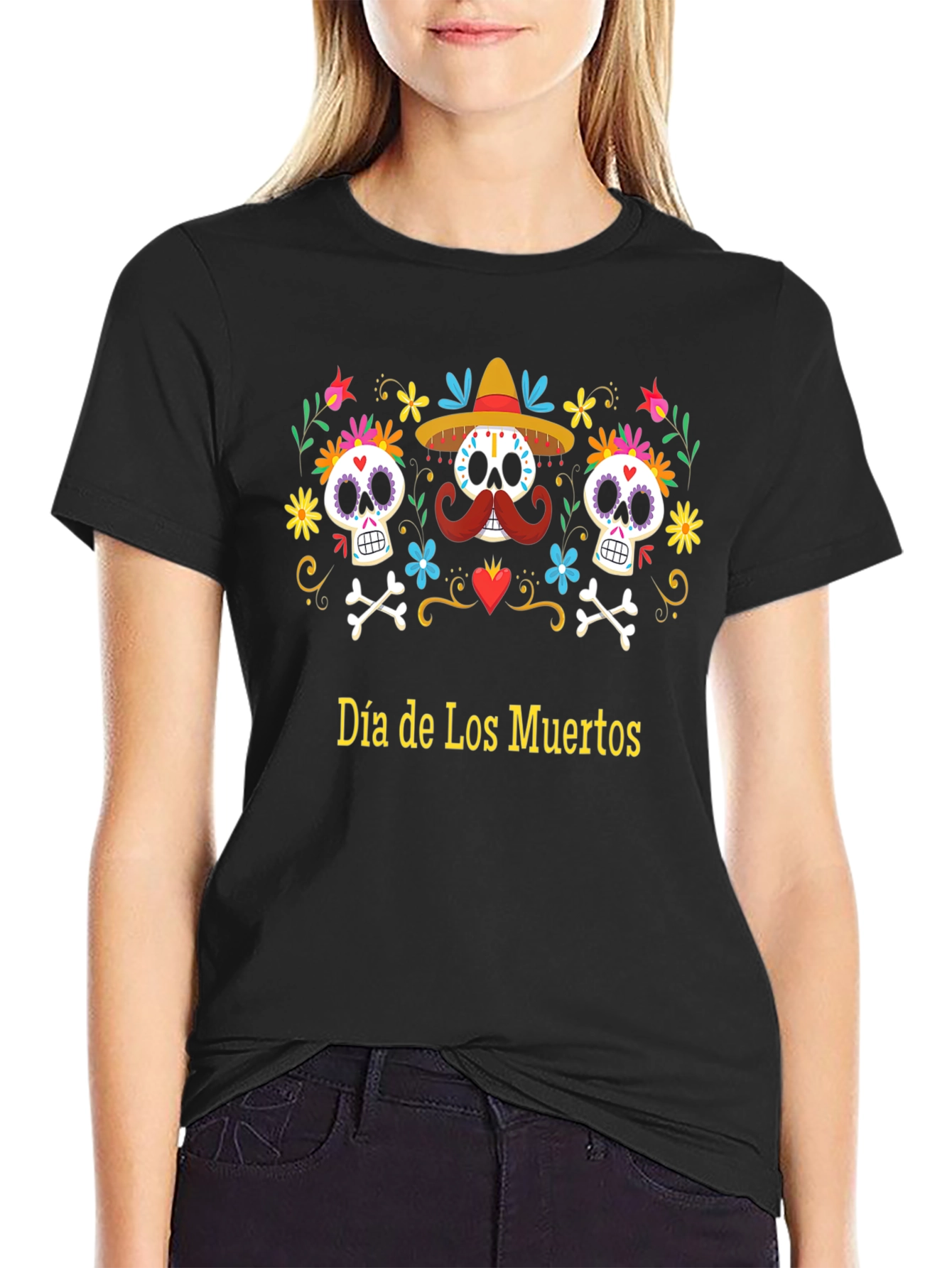 Dia de Los Muertos T-Shirt - Skull Design