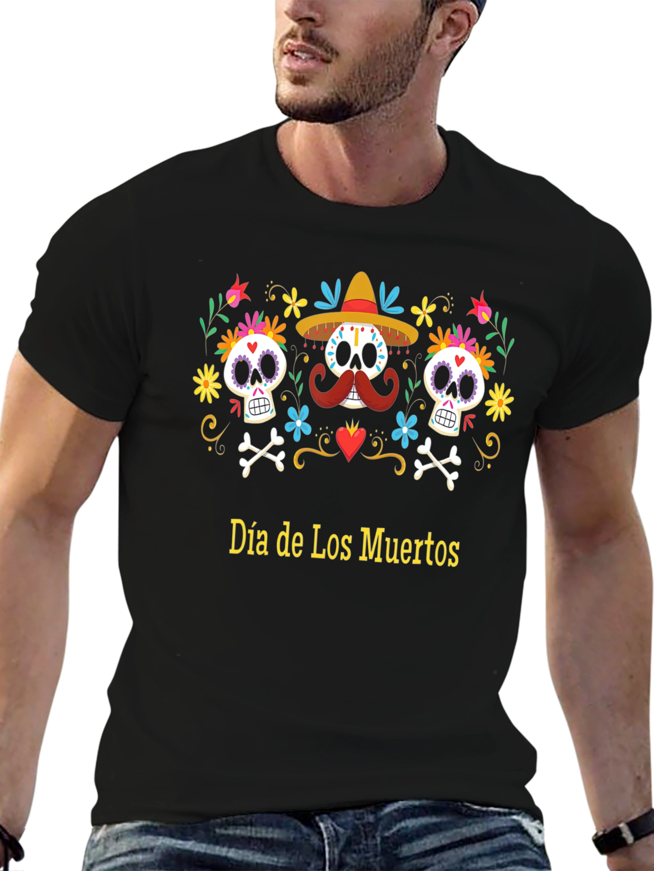 Dia de Los Muertos T-Shirt - Skull Design