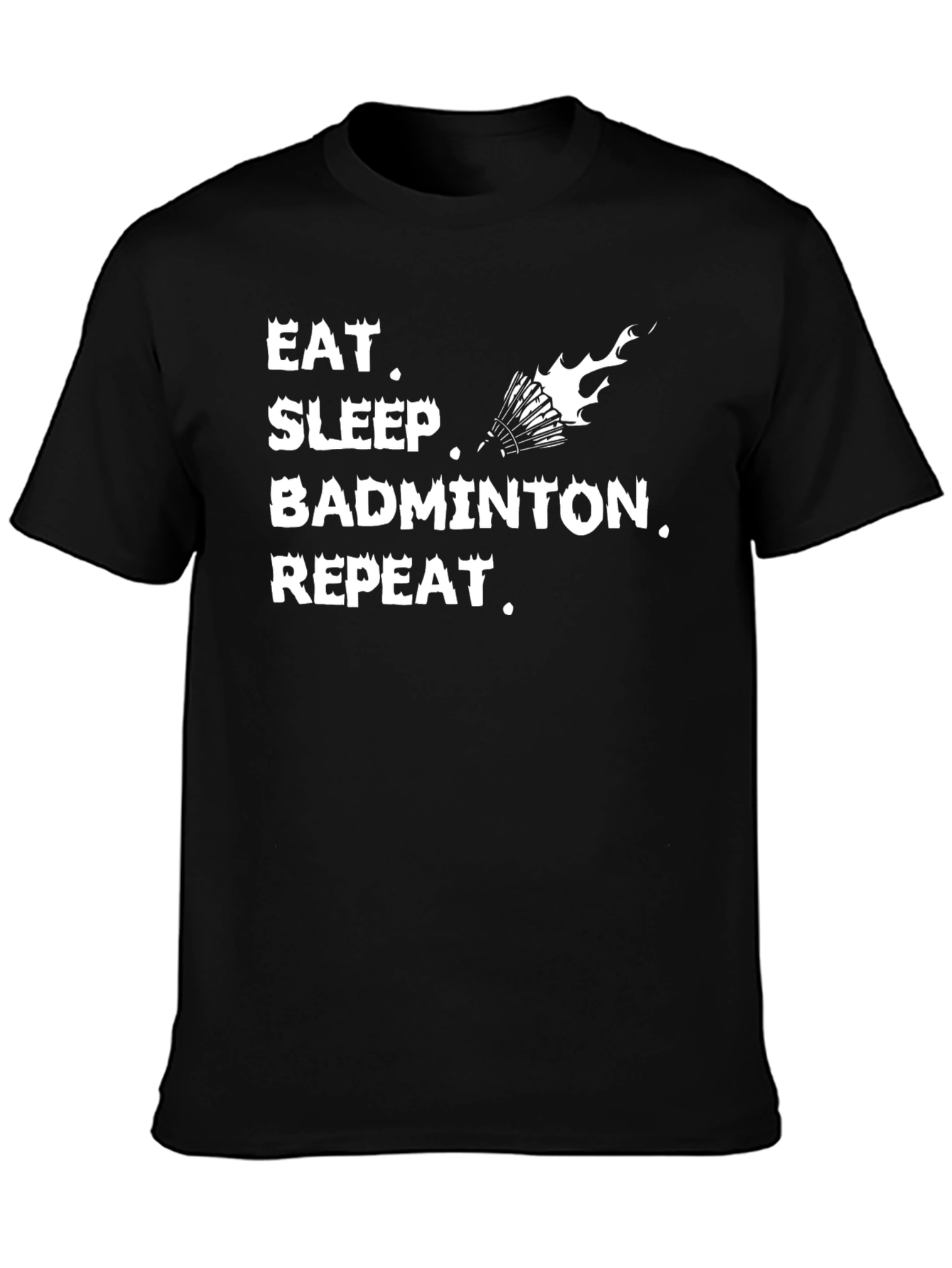 Eat Sleep Badminton Repeat Graphic Tee