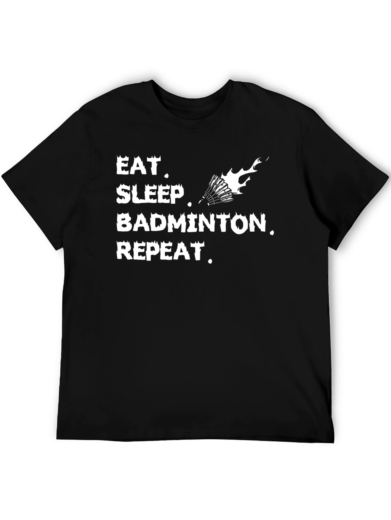 Eat Sleep Badminton Repeat Graphic Tee