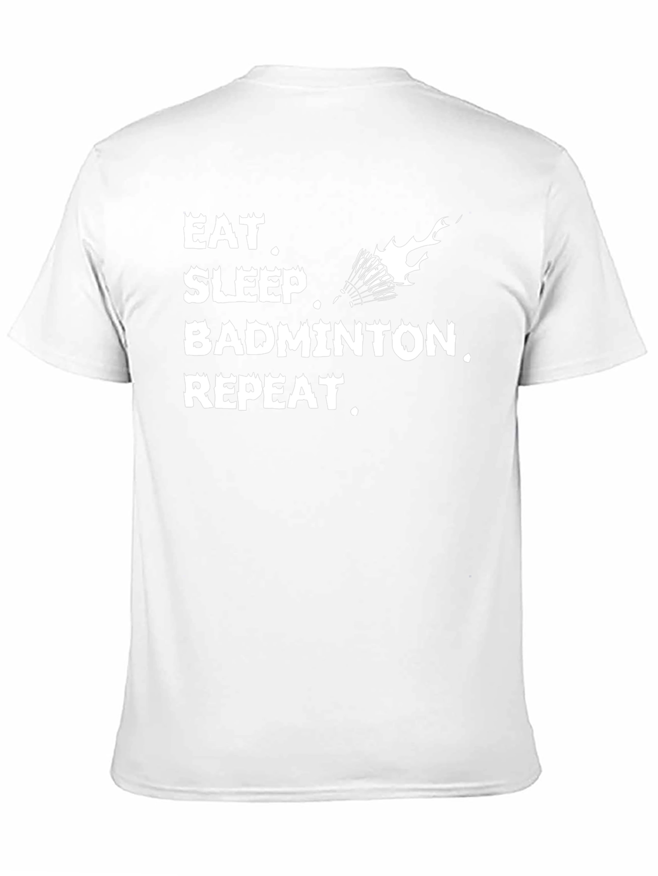 Eat Sleep Badminton Repeat Graphic Tee