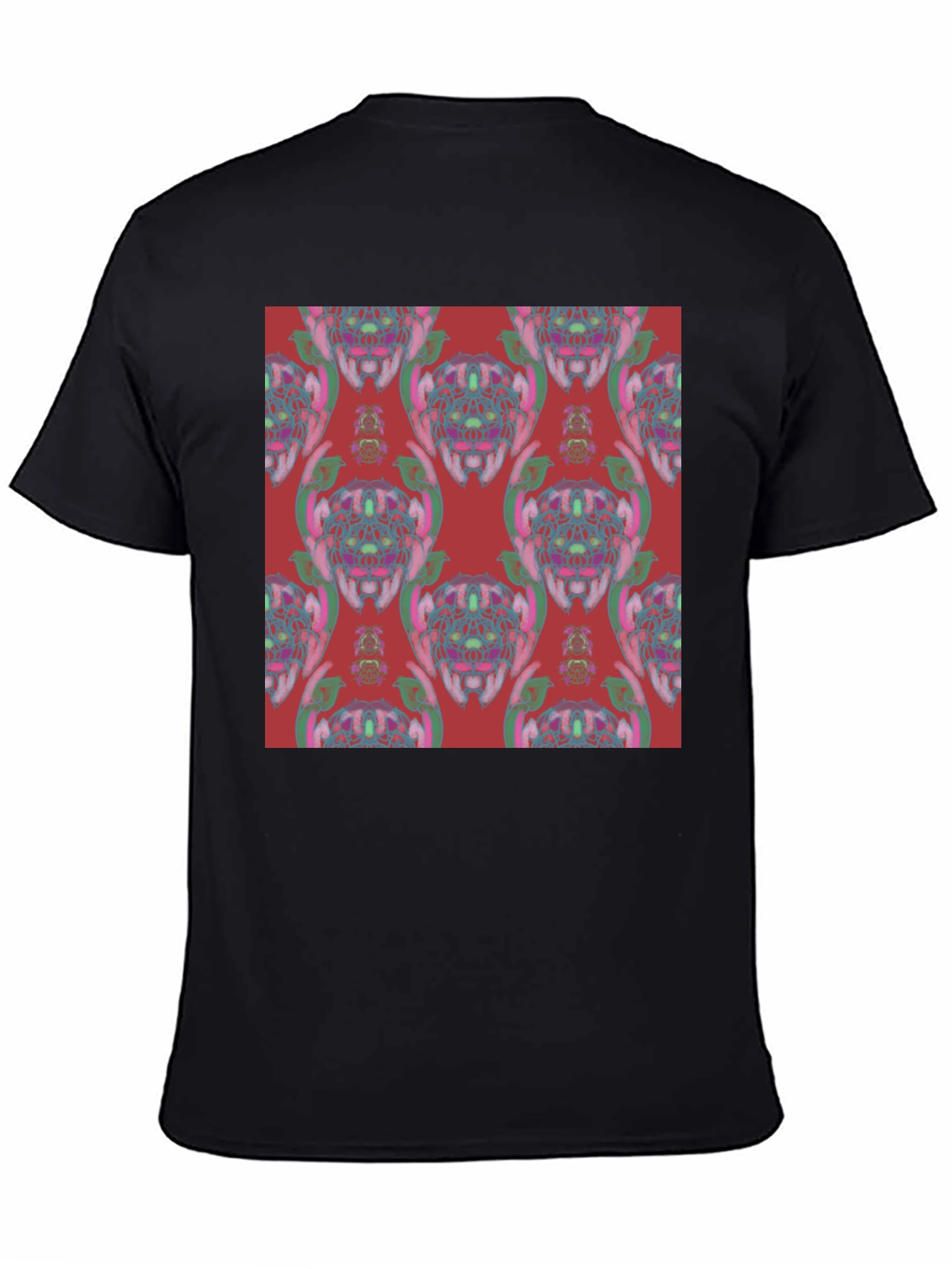 Patterned Black T-Shirt