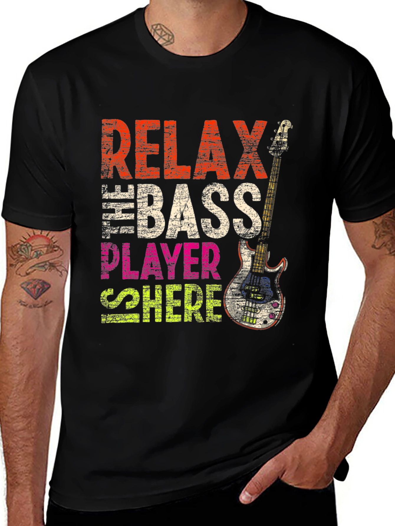Relax Bass Player Here Graphic Tee