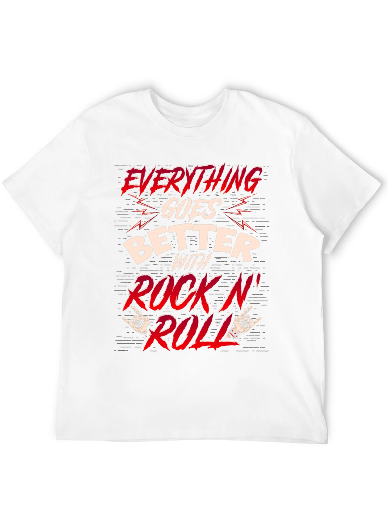 Rock N Roll Graphic T-Shirt - Black
