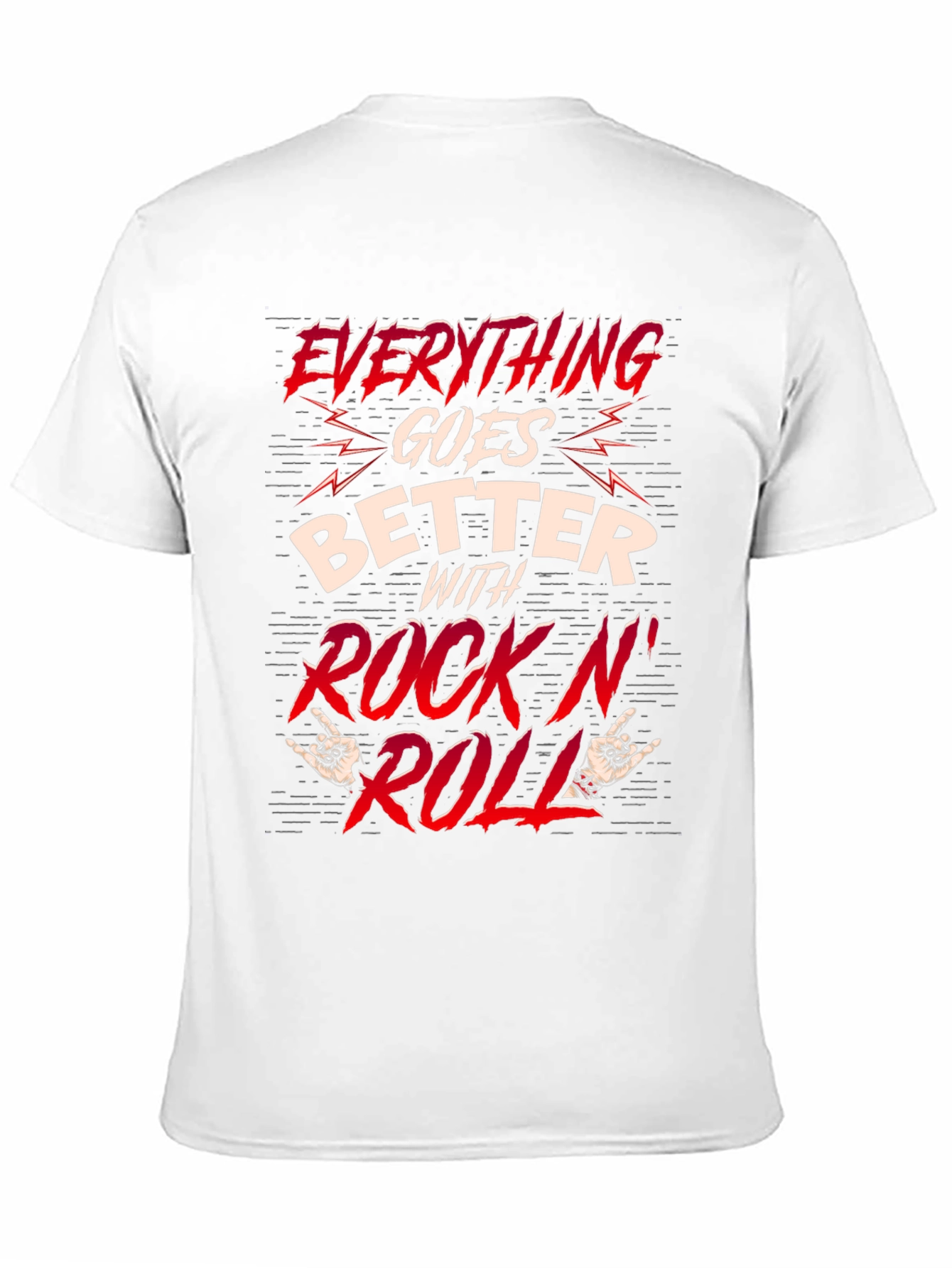 Rock N Roll Graphic T-Shirt - Black