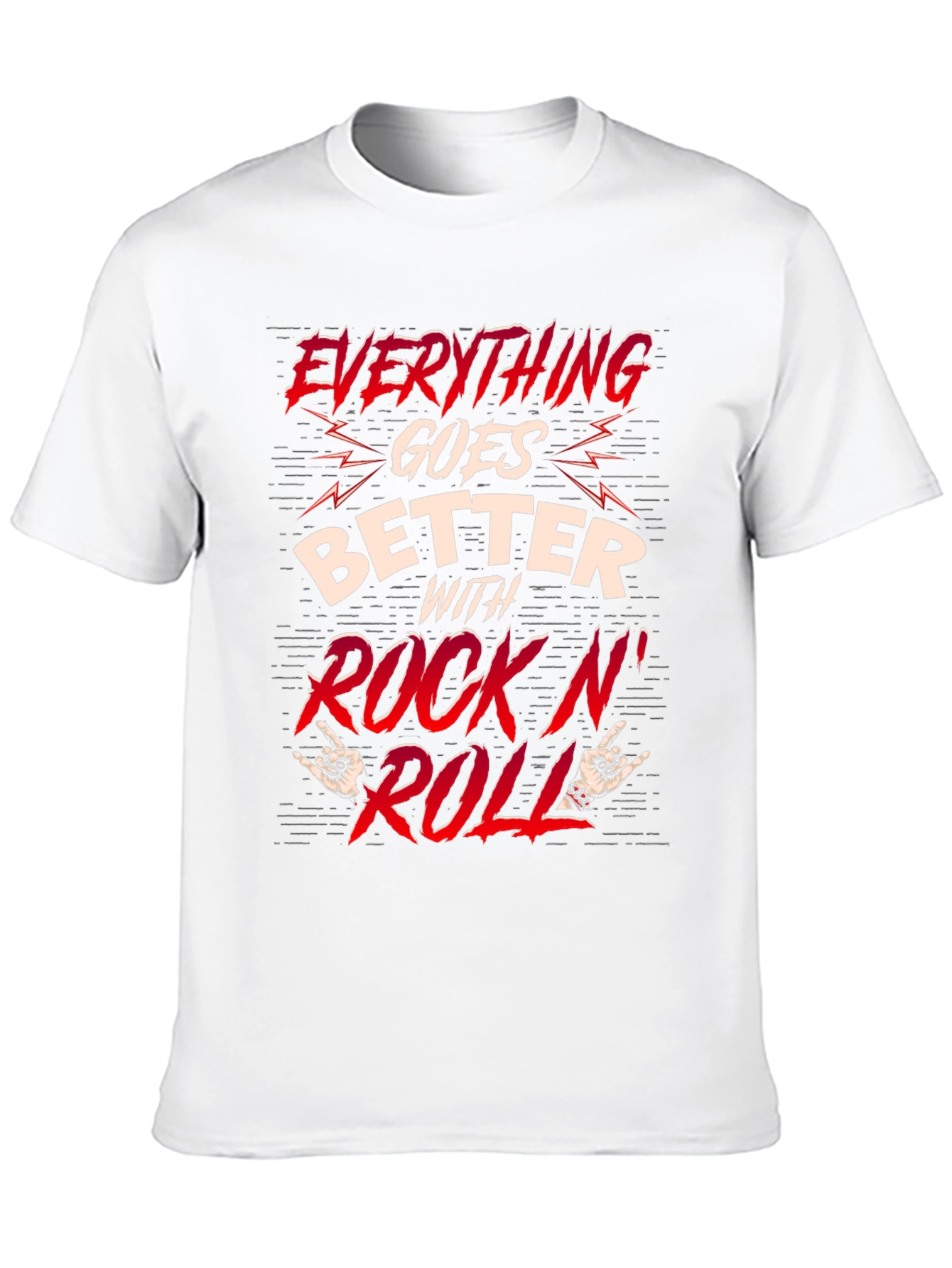 Rock N Roll Graphic T-Shirt - Black