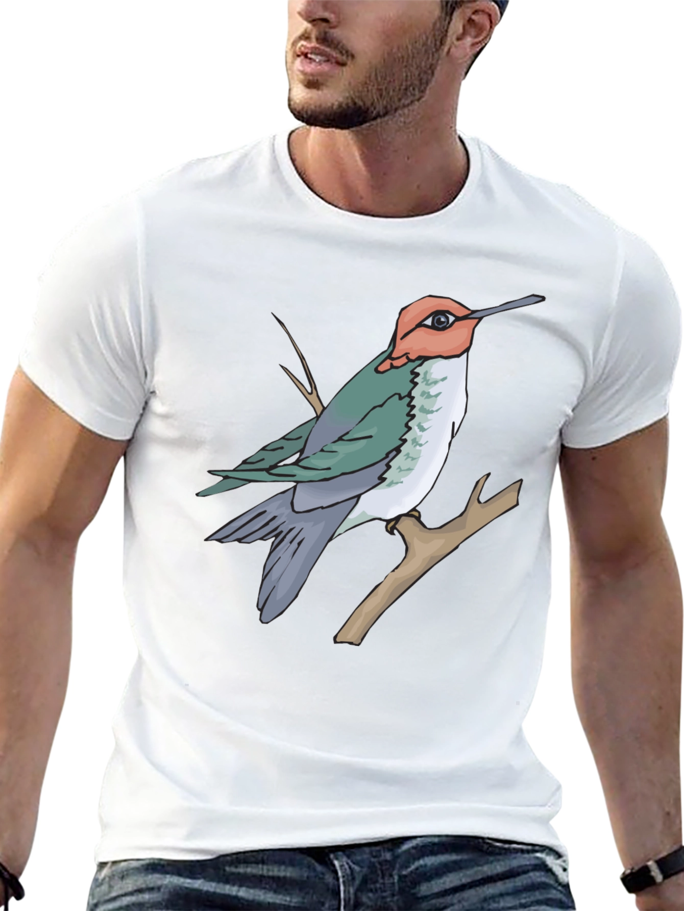 Hummingbird Graphic T-Shirt - Nature Inspired Casual Wear