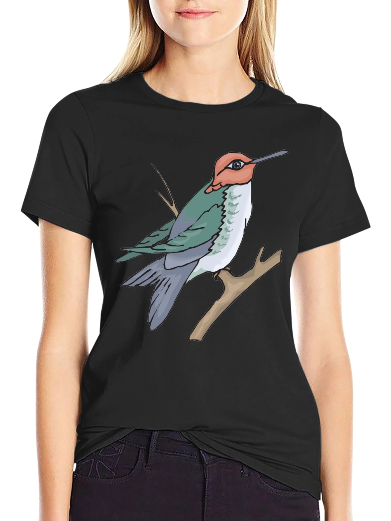 Hummingbird Graphic T-Shirt - Nature Inspired Casual Wear